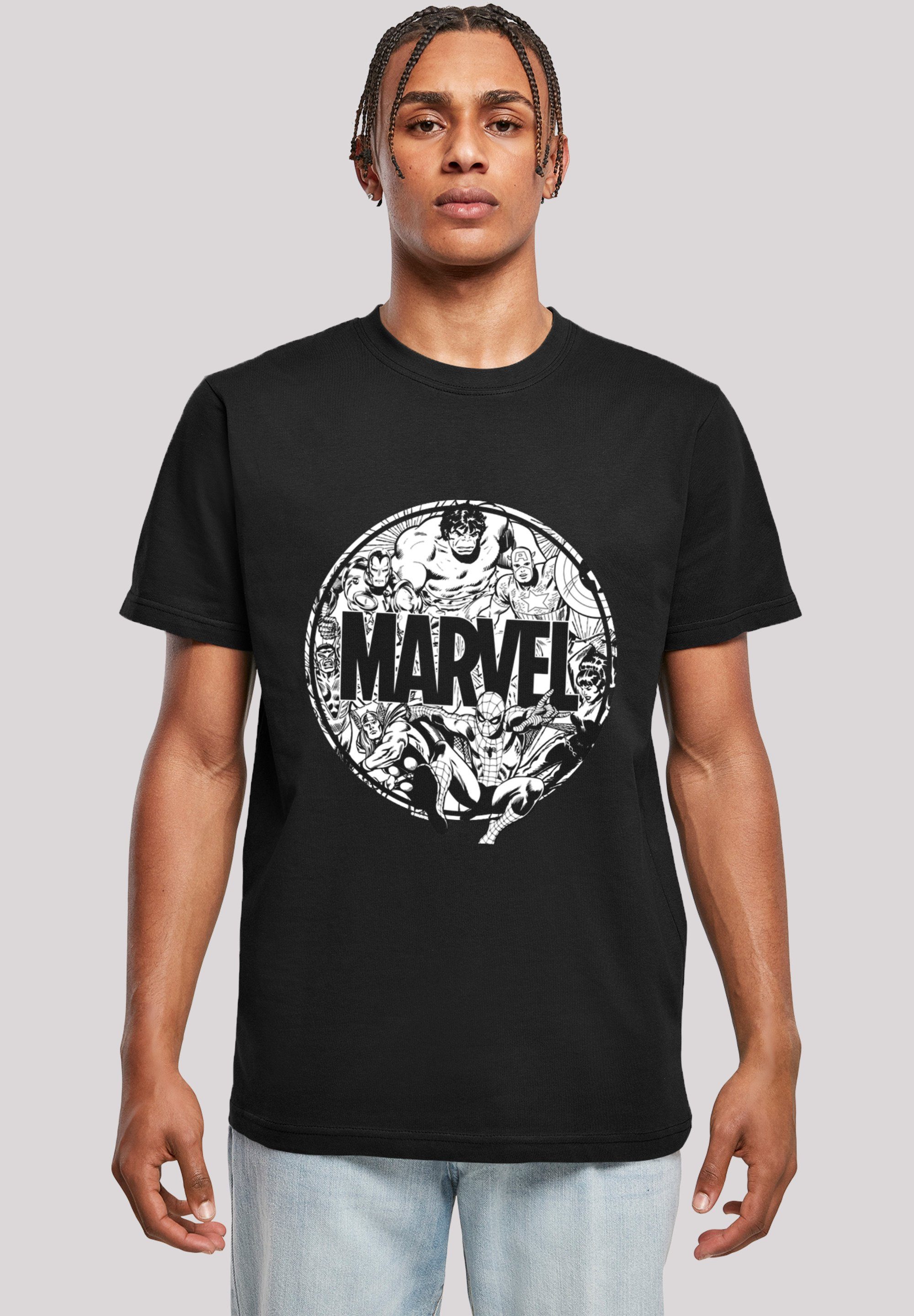 Logo Print Infill' Merch,Regular-Fit,Basic,Logo F4NT4STIC Comics Character Herren,Premium T-Shirt T-Shirt 'Marvel