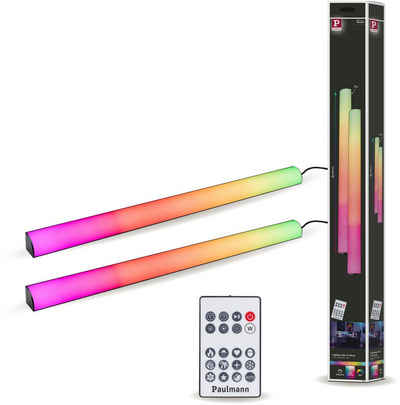 Paulmann LED-Streifen EntertainLED Lightbar Dynamic Rainbow RGB 30x30mm 2x1W 2x48lm, 2-flammig