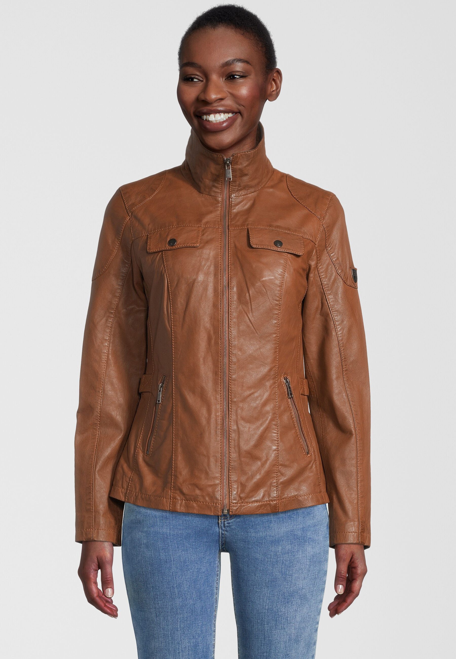 H.I.S Lederjacke SCARLET (1-St) mit seitlicher Schnalle zum Verstellen der Taillenweite