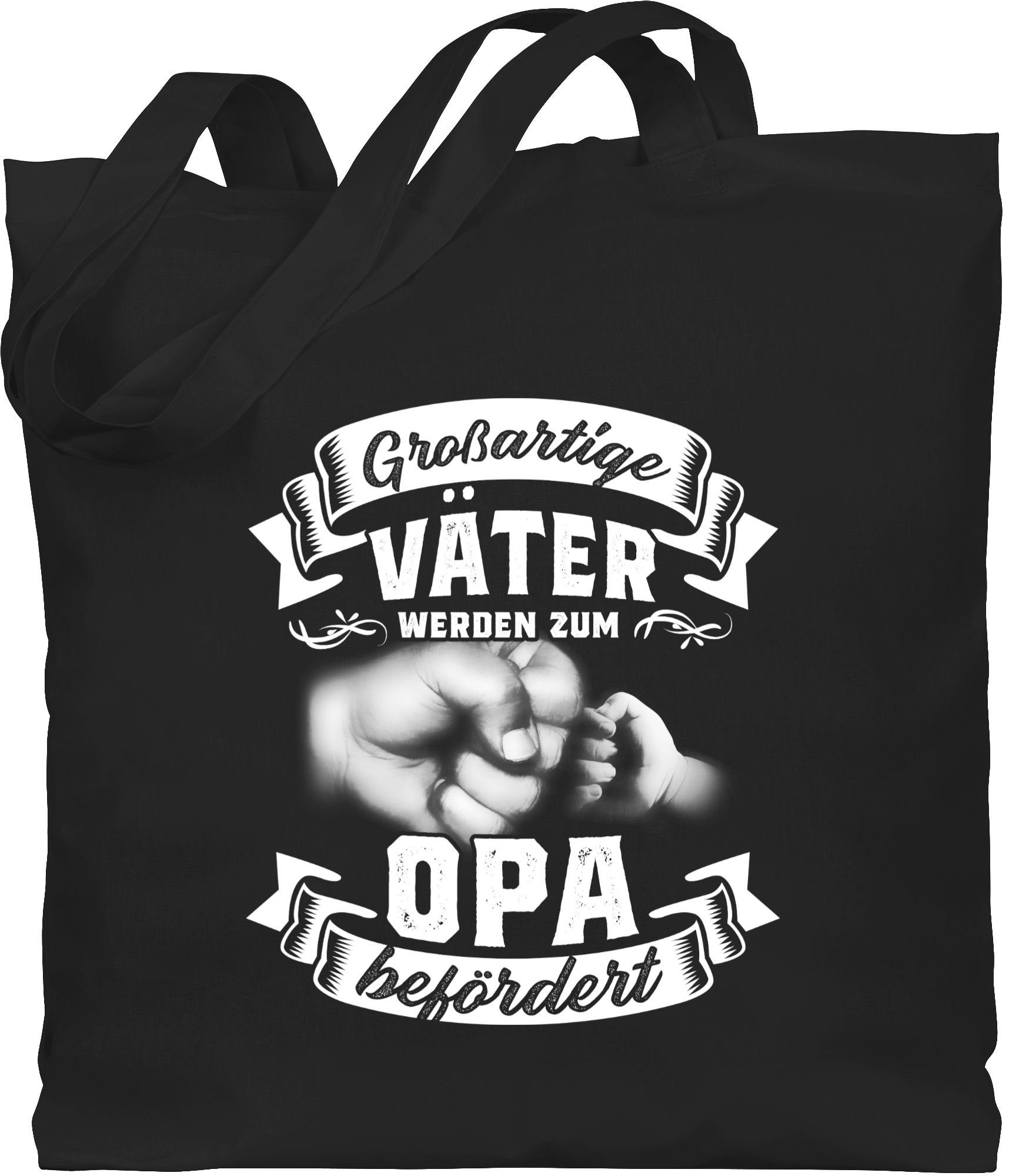 befördert Väter werden Opa Geschenke Fäuste, 1 Shirtracer Vintage Opa Großartige Schwarz zum Umhängetasche