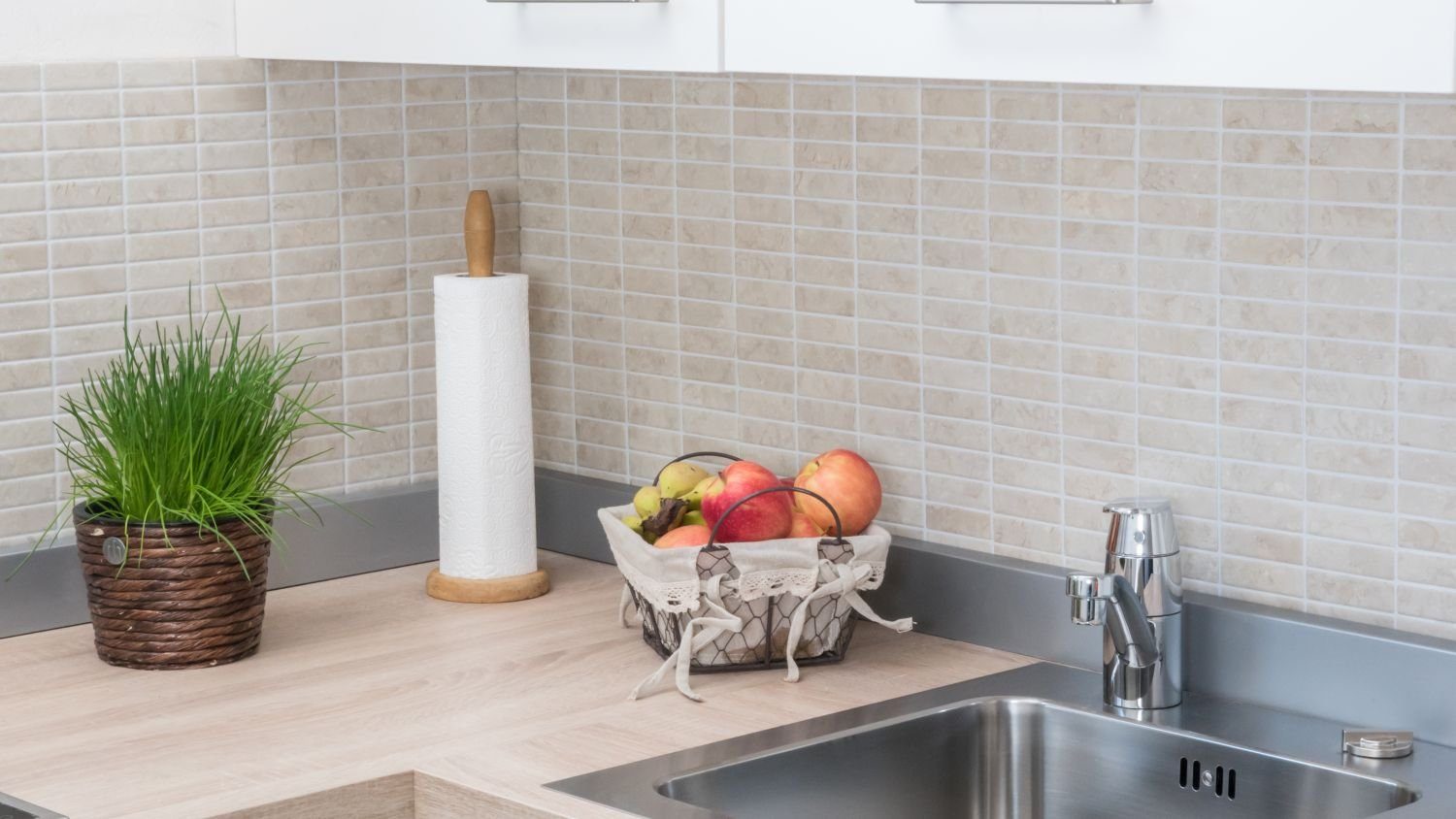 Mosani Mosaikfliesen Mosaik Fliese Keramik Steinoptik hellbeige Fliesenspiegel – Bild 5 von 5