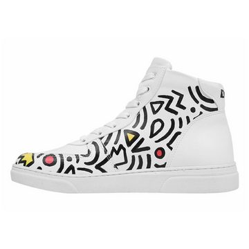 DOGO Abstract Outline white Stiefelette Vegan