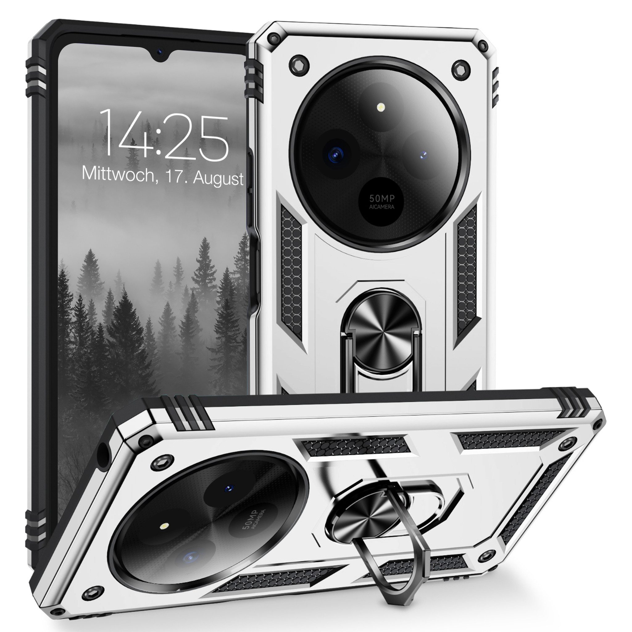 Tec-Expert Handyhülle Outdoor Cover Hülle für Xiaomi Redmi 14C 6.88 Zoll, 6.88, Premium Hülle aus verstärktem Polycarbonat
