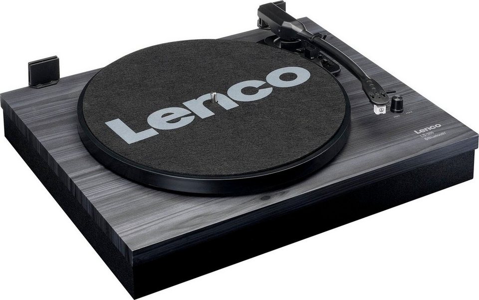 Lenco LS-300BK Plattenspieler mit ext. Lautsprechern Plattenspieler ( Riemenantrieb), Die abnehmbare Staubschutzkappe schützt den Plattenspieler  und hält ihn sauber