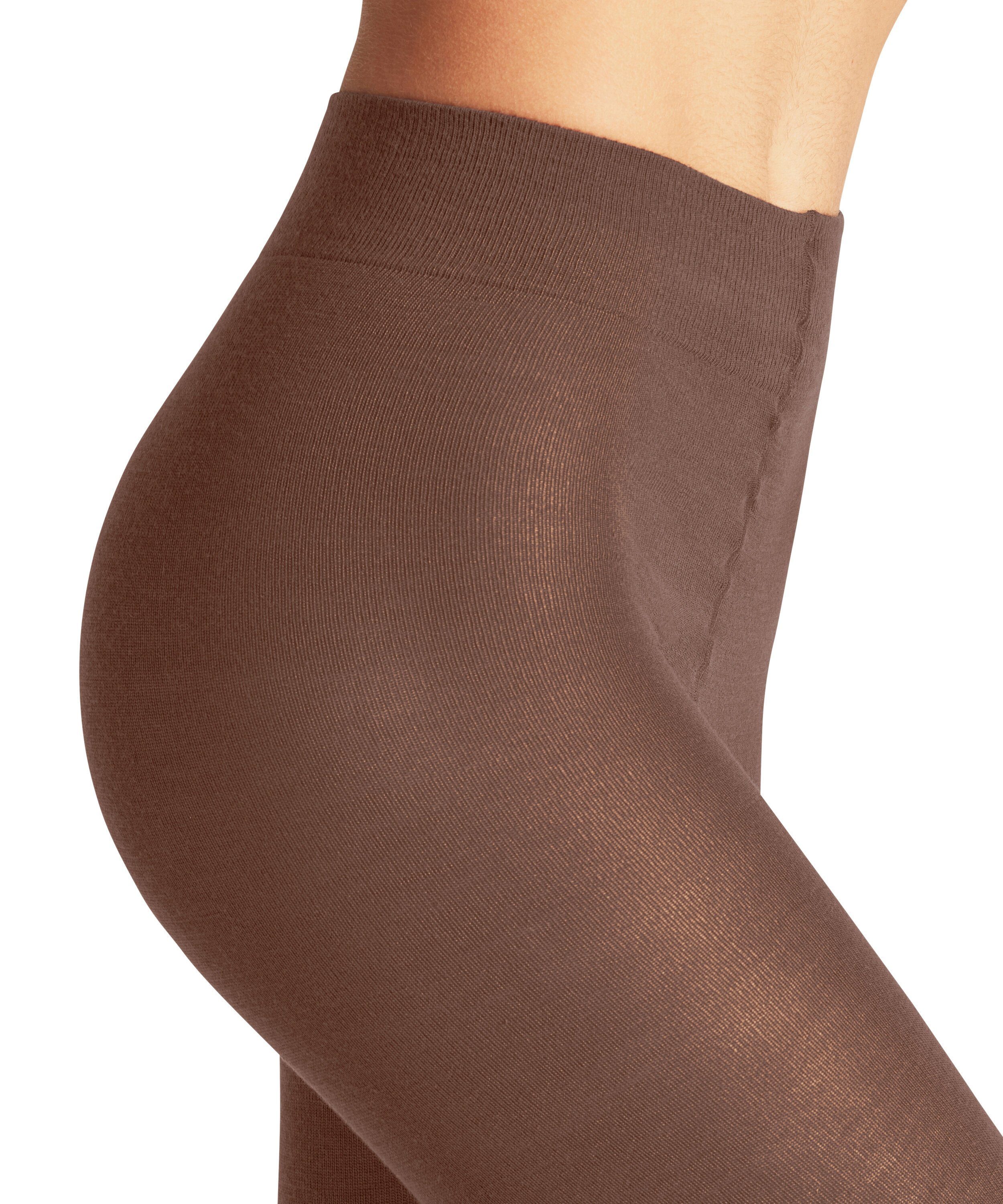 FALKE Strickstrumpfhose Softmerino (1 St) (5167) brandy wärmender mit Merinowolle