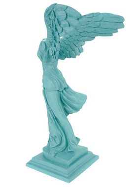 Kremers Schatzkiste Dekofigur Alabaster Nike Siegesgöttin von Samothrake Figur Skulptur 29cm Türkis
