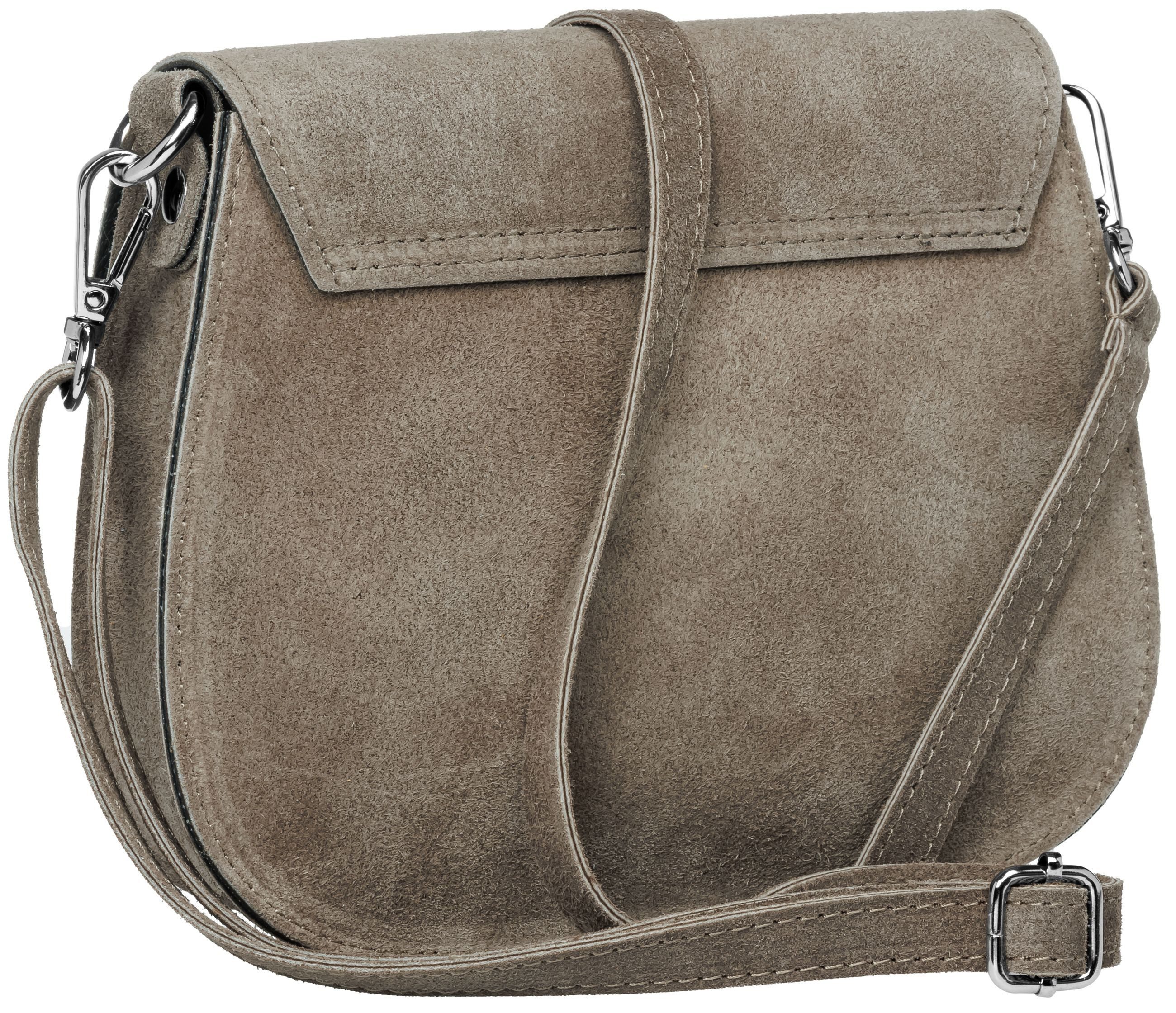 Caspar Umhängetasche Kompakte Wildleder Damen Handtasche günstig online kaufen