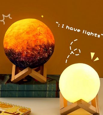 XDeer Lernspielzeug Mond Lampe Malset,3D-Nachtlicht Kreativ Set für Kinder, DIY, Malset Bastelset Kinder mit Malpinsel, LED Nachtlicht