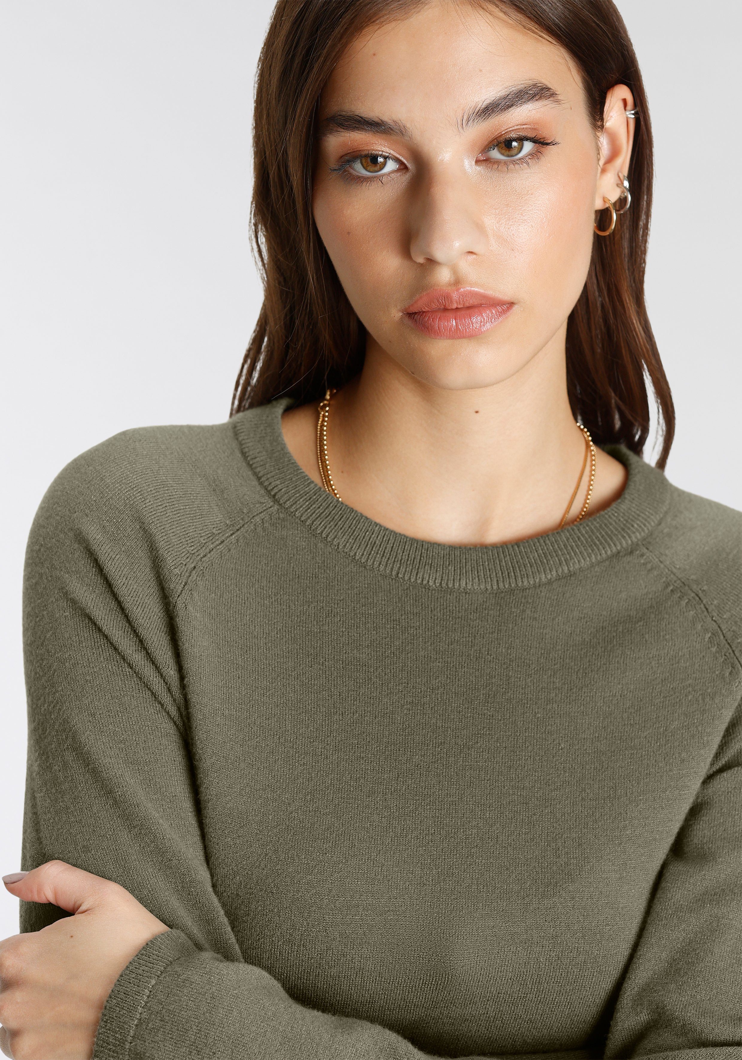 Tamaris Strickkleid lässiges Mini-Kleid aus Viskosemischung