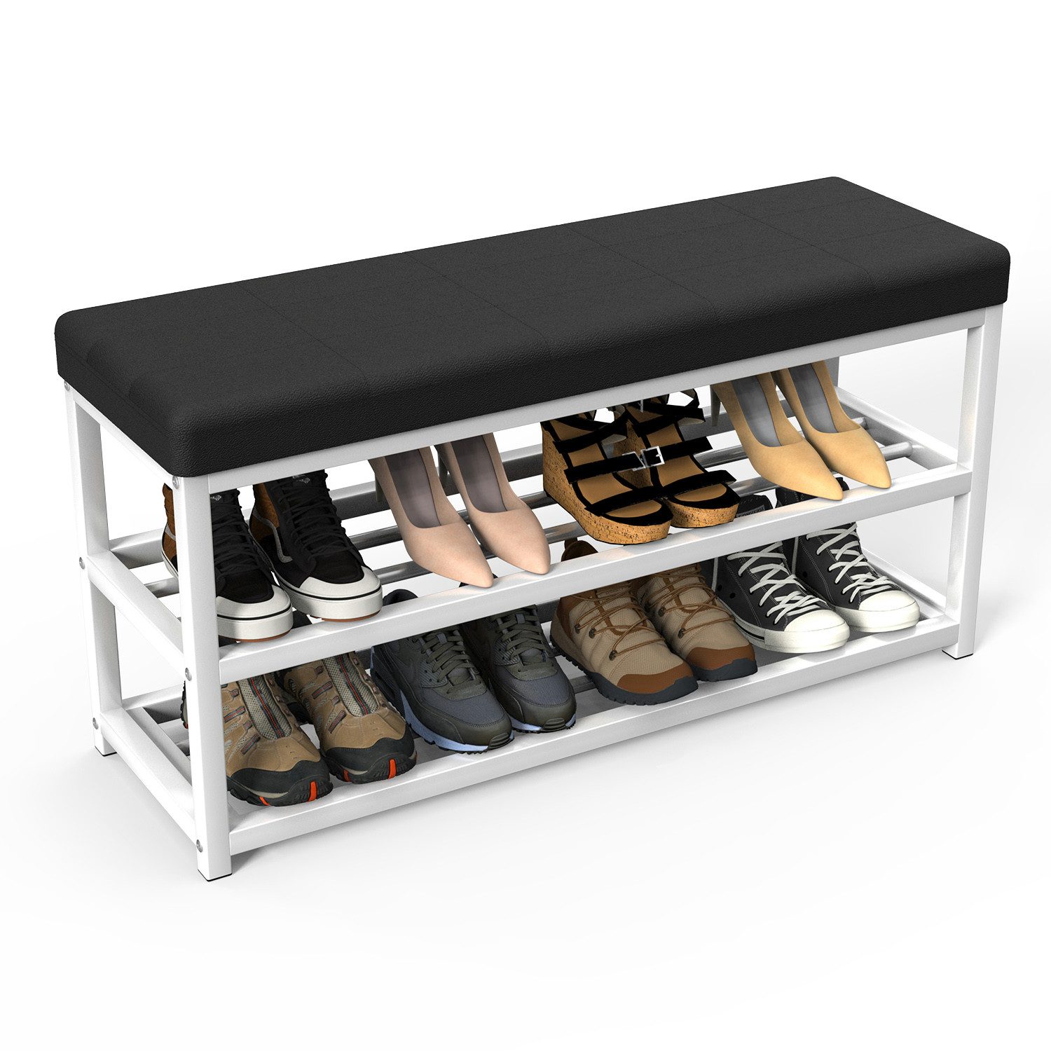 oyajia Schuhbank Moderne Schuhbank 90x45x30cm, mit 2 Einlegeböden Sitzbank günstig online kaufen