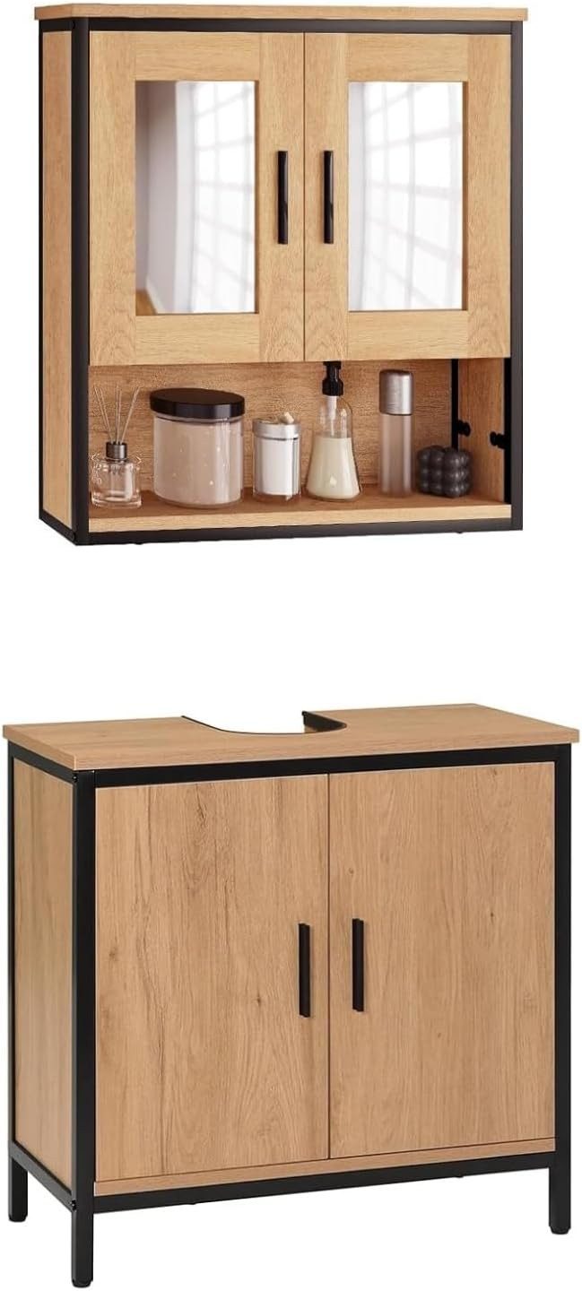 EUGAD Badmöbel-Set, (2-St), mit 2 Spiegeln, günstig online kaufen