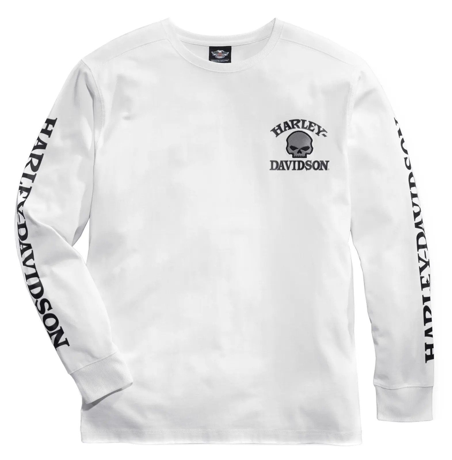 HARLEY-DAVIDSON Sweater (Packung) Harley-Davidson Willie G Skull Longsleeve Weiß – Herren Langarmshirt