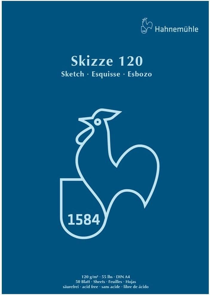 Hahnemühle Skizzenblock Skizze 120, DinA4, 120g/m², 50 Blatt