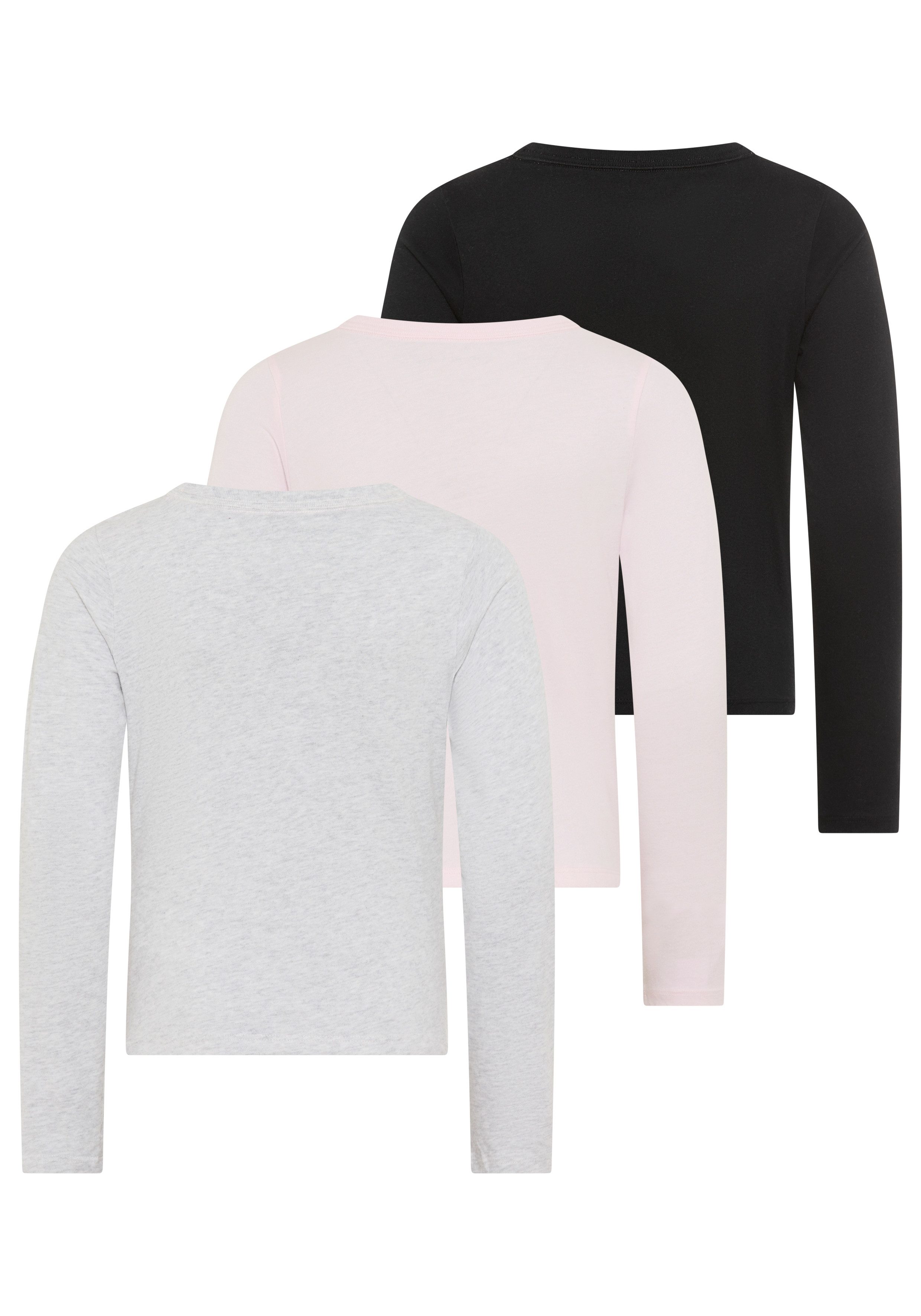 Abercrombie Kids Langarmshirt 3-PACK LS TEE (Packung, 3-tlg) aus Baumwollmix, Rundhals