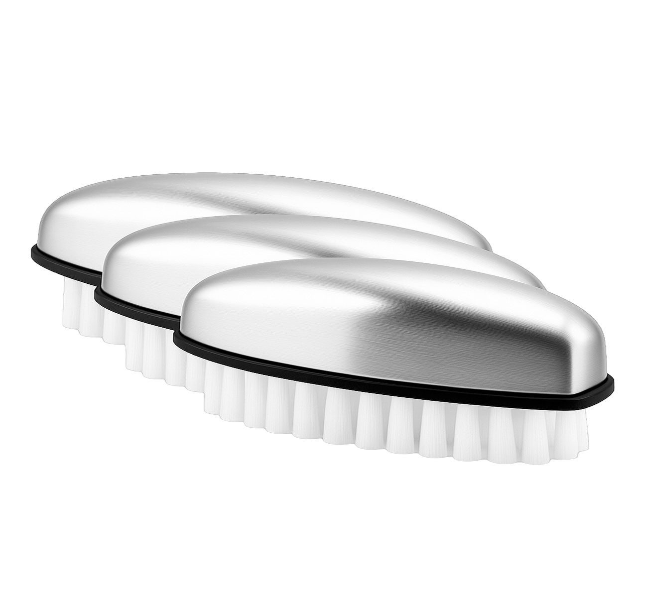 VABIONO Nagelbürste Nagelbürsten mit Edelstahlgriff 3er Set, 3er, Kostenfreier Versand