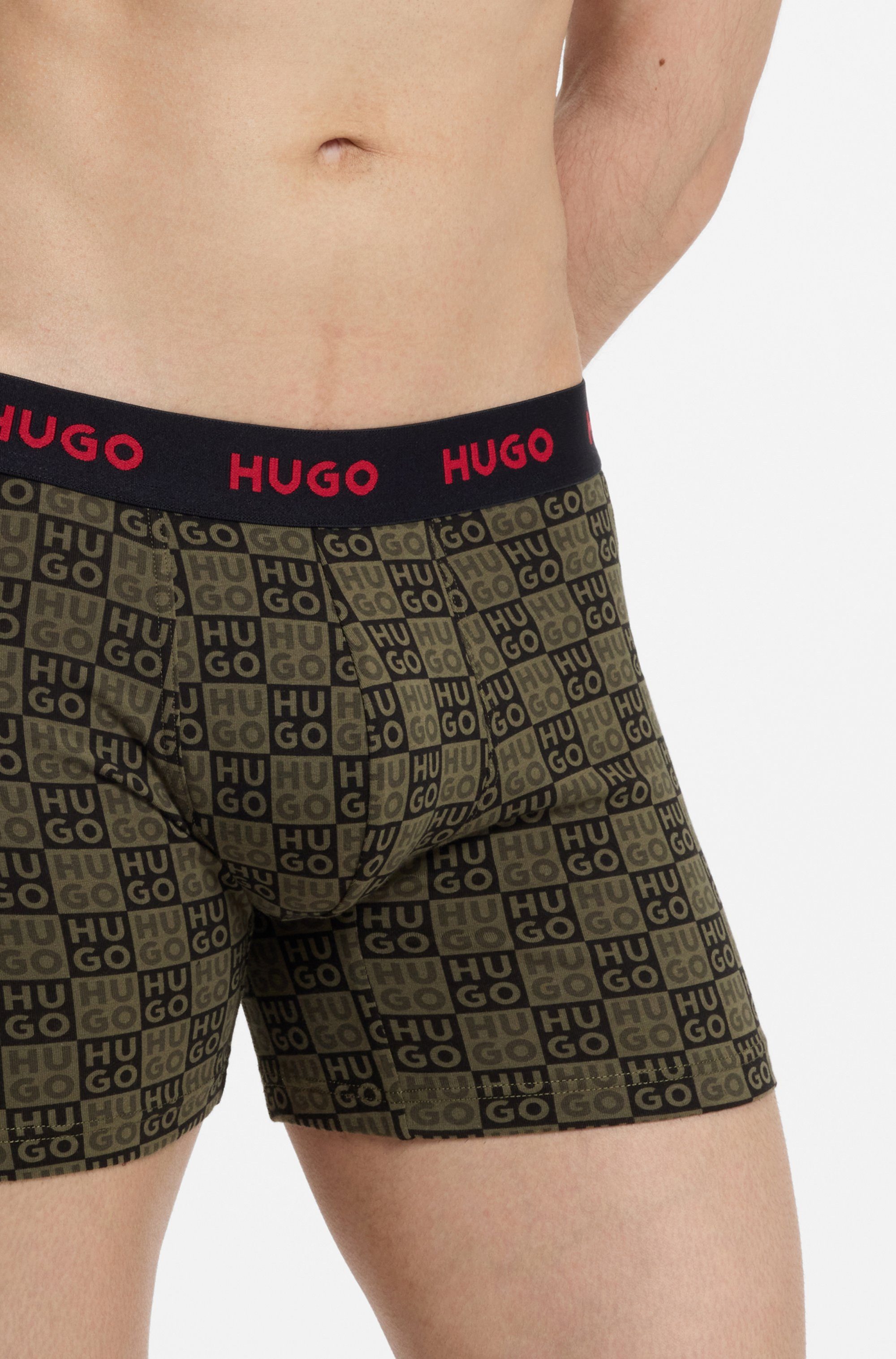 HUGO Boxershorts BOXERBR TRPLT DESIGN Markenlogo am elastischem Bund – Bild 5 von 5