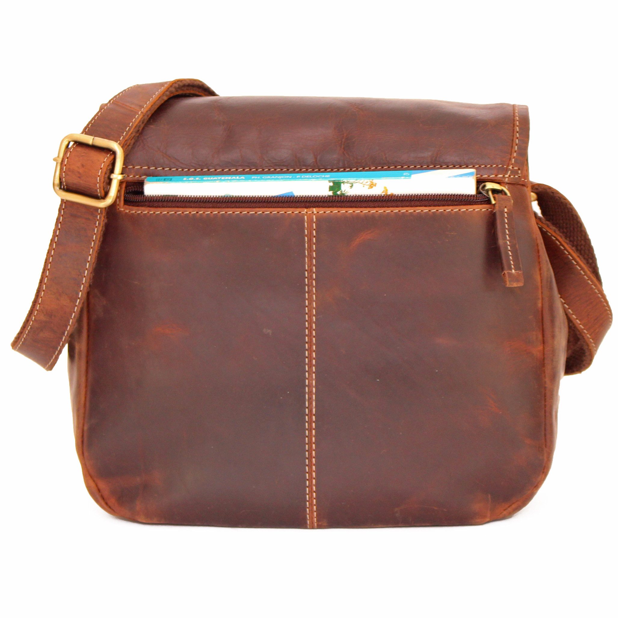 ALMADIH Umhängetasche Leder Damentasche MIKI Ledertasche Schultertasche Freizeittasche