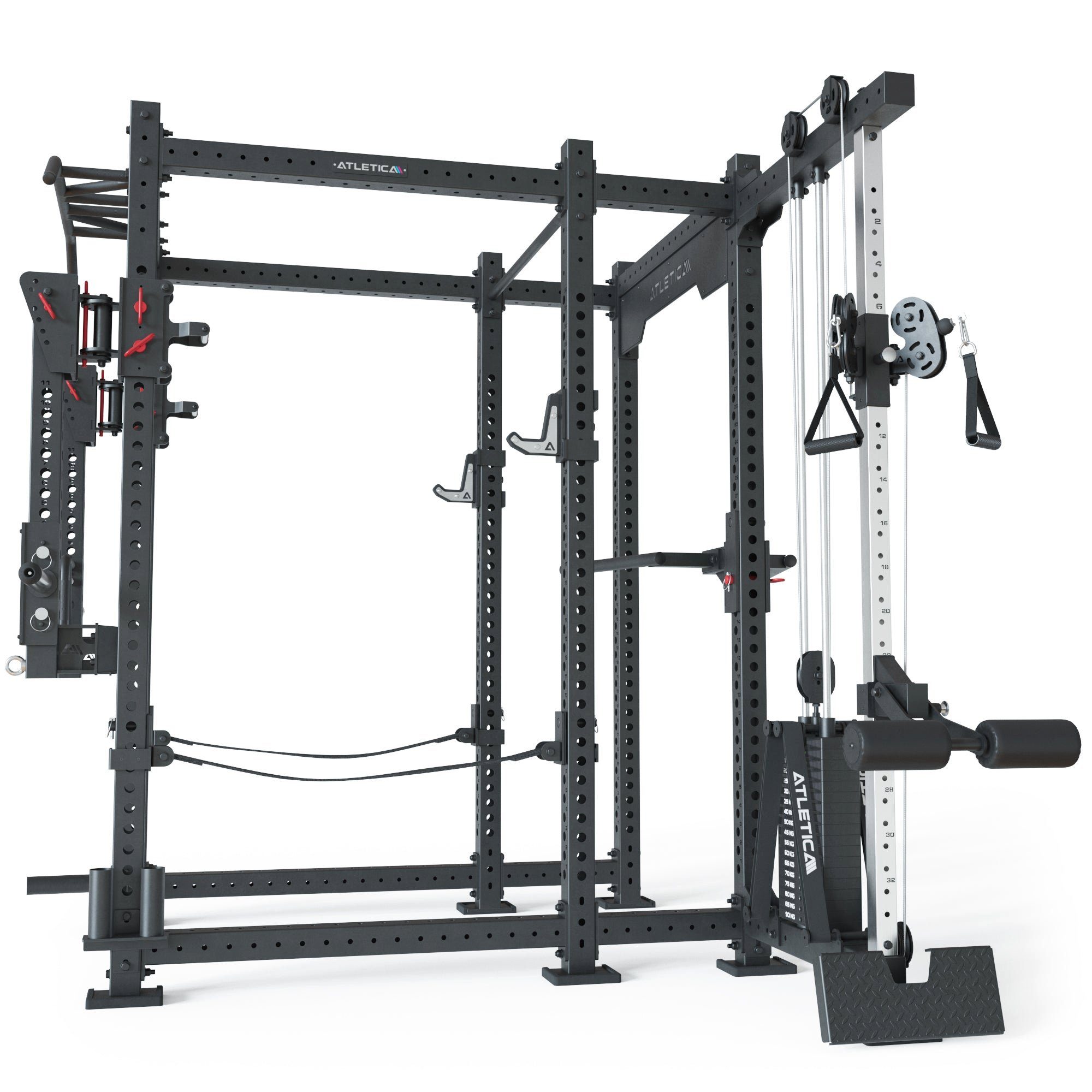 Power PRO 90 kg mit ATLETICA Rack R8-Sentinel Power Cable Rack Stack Rack