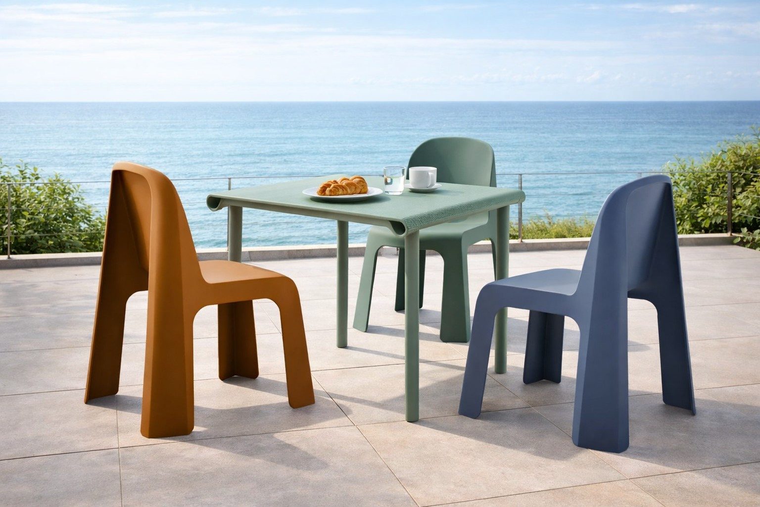 Xlmoebel Gartensessel Exklusive Designer Stühle im Art-Deco Stil für den Garten (1-St., Sofa 3 Sitzer), Made in Europa