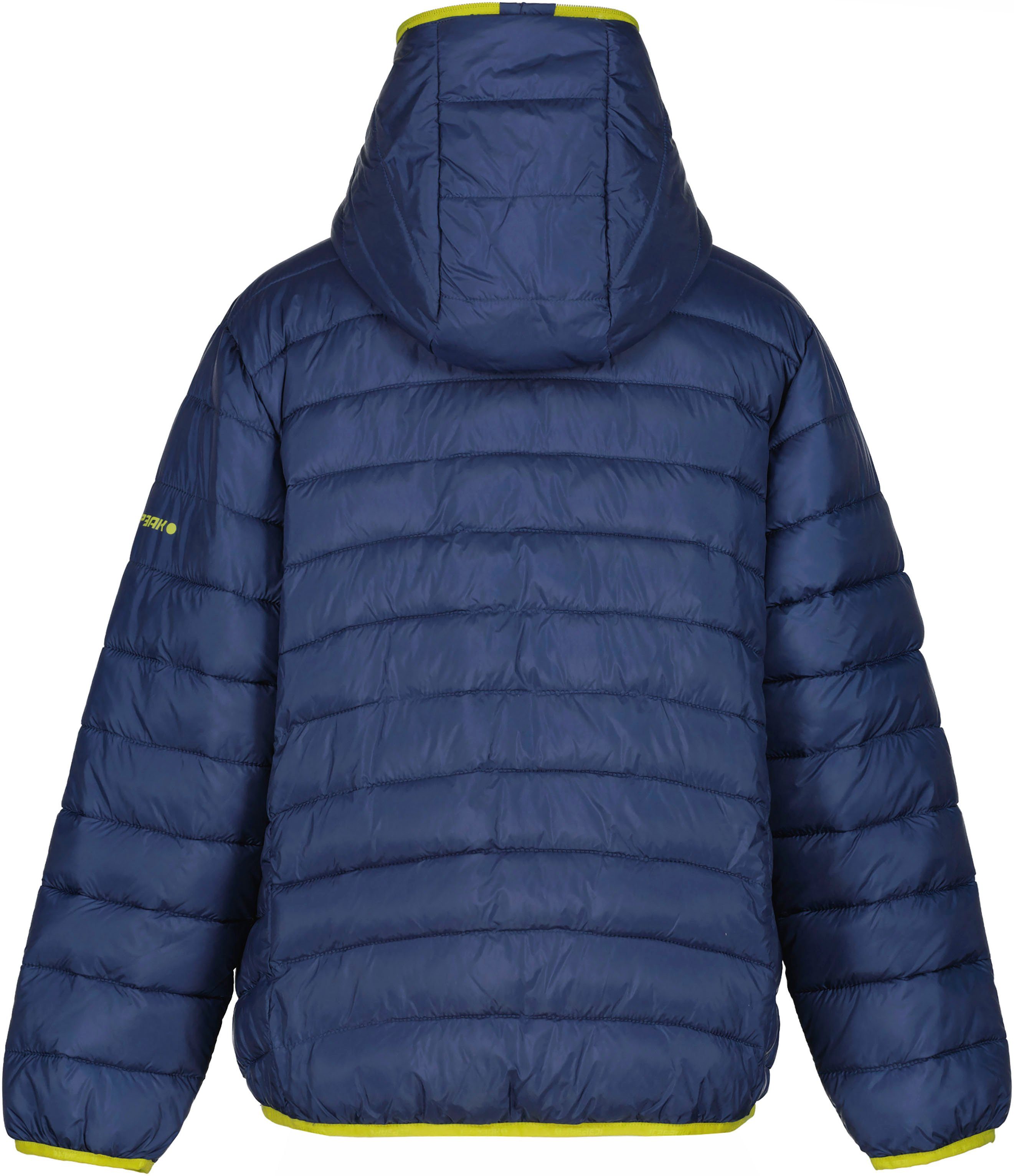 für Funktionsjacke am mit blue Icepeak dark - JR kontrastfarbenem PENIG Logoschriftzug Kinder Oberarm