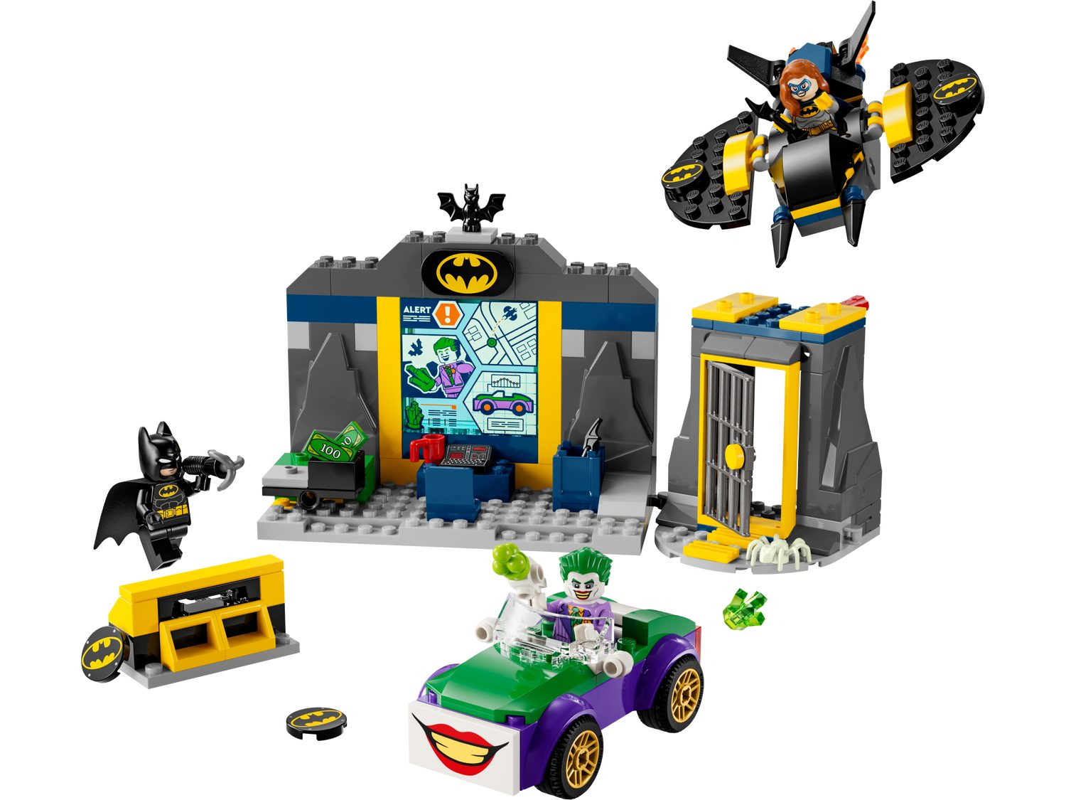 LEGO® Batman 76272 Bathöhle mit Batman™, Batgirl™ und Joker™ Конструктора, (Set, 184 St., Set)