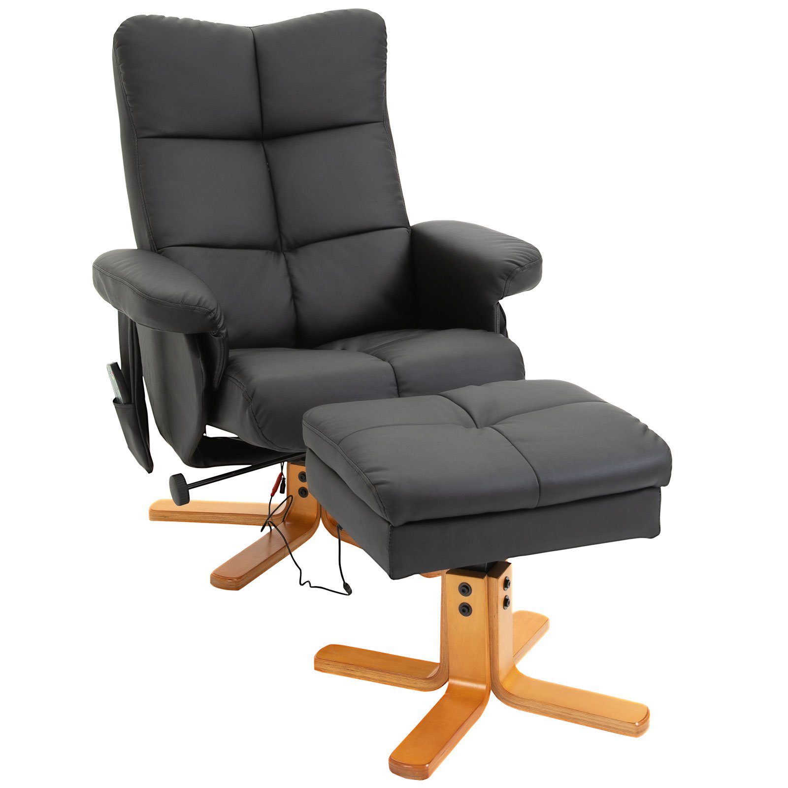 HOMCOM Massagesessel Fernsehsessel mit Fußhocker, aus günstig online kaufen