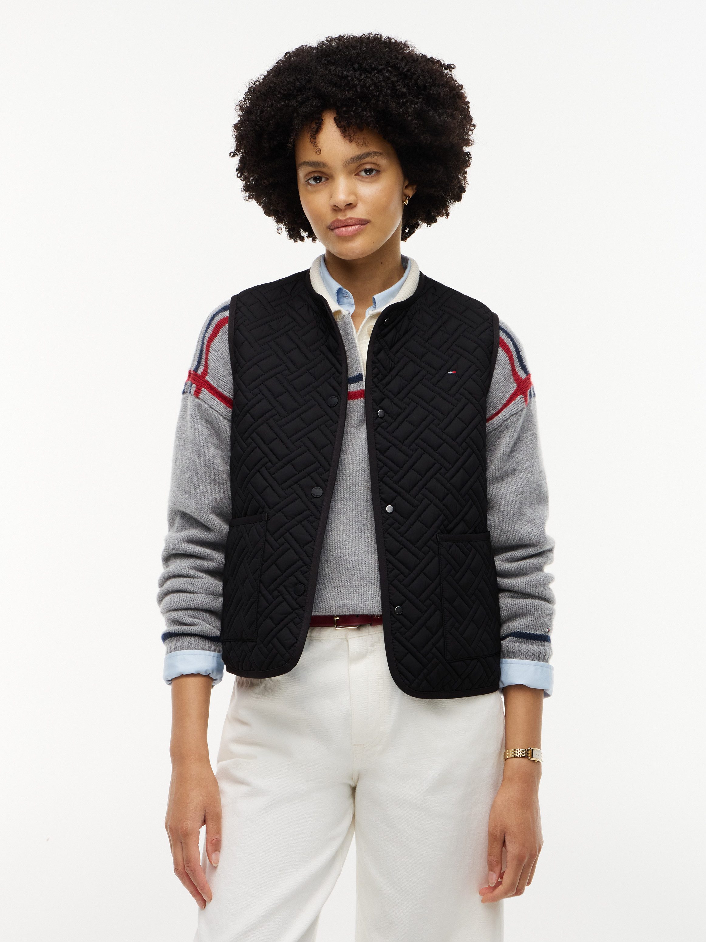 Tommy Hilfiger Steppweste QUILTED LINER VEST Kunstfaser