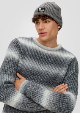 QS Strickpullover mit Label-Patch