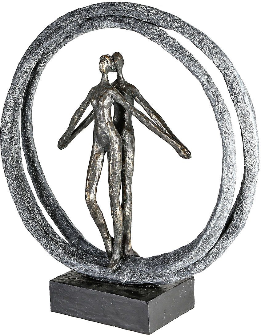 Polyresin Skulptur by Ring, Casablanca Dekofigur bronzefarben/grau/schwarz, im (1 St), bronzefarben/schwarz Gilde Paar