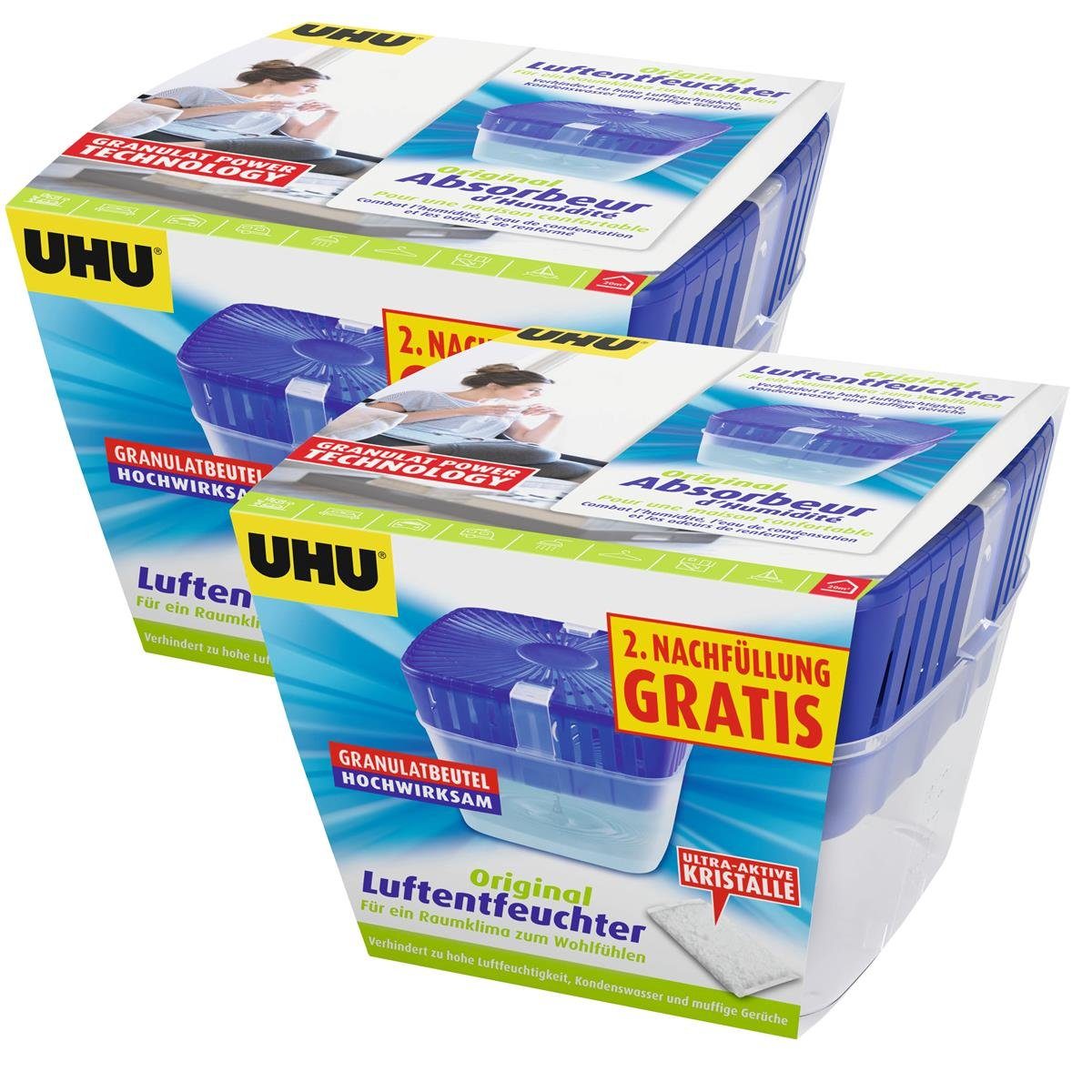 UHU Luftentfeuchter 2x UHU 47130 Luftentfeuchter Original 450 g günstig online kaufen