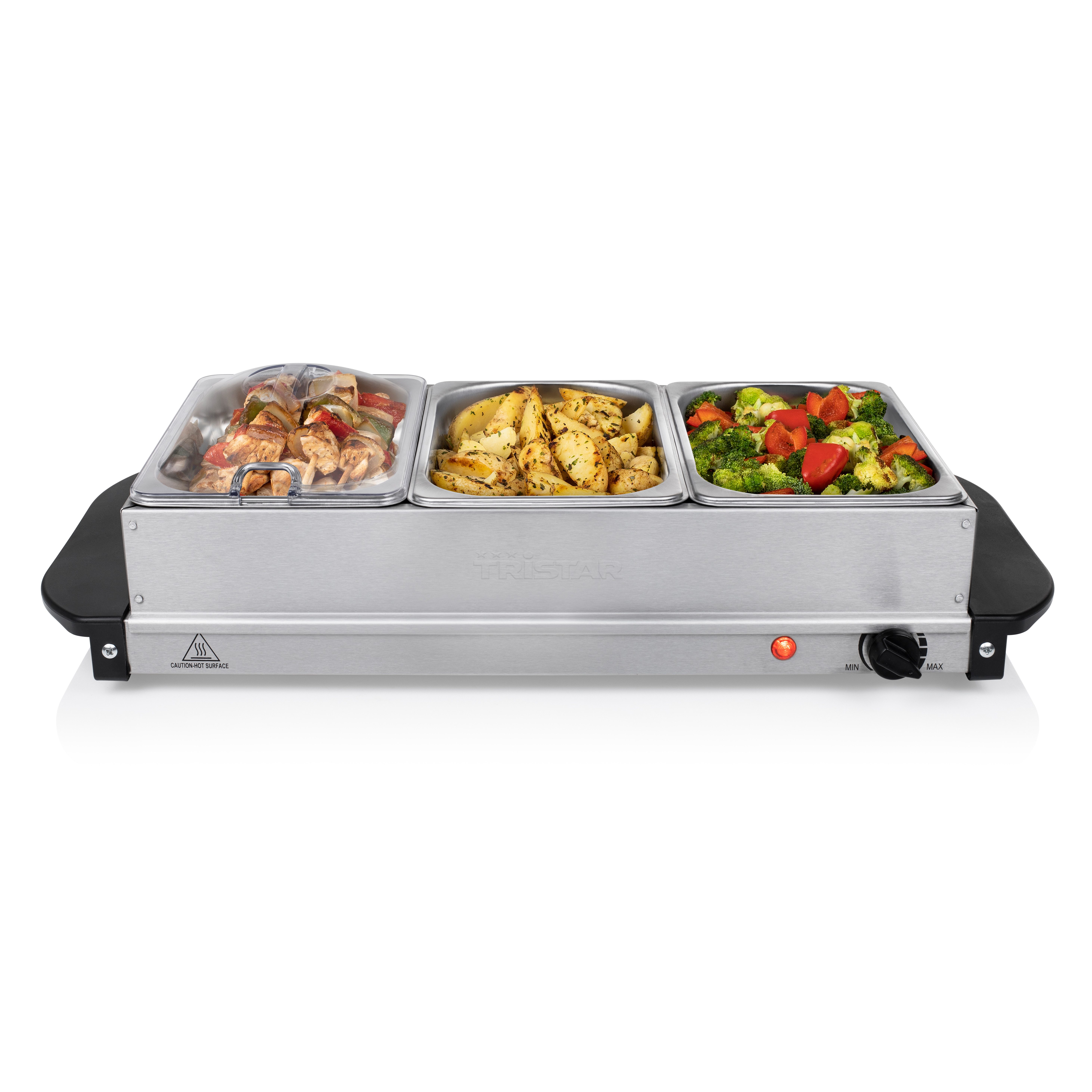 Tristar Warmhalteplatte BP-6283, Buffet Server – 2x 2,4 l Kapazität – Warmhaltefunktion