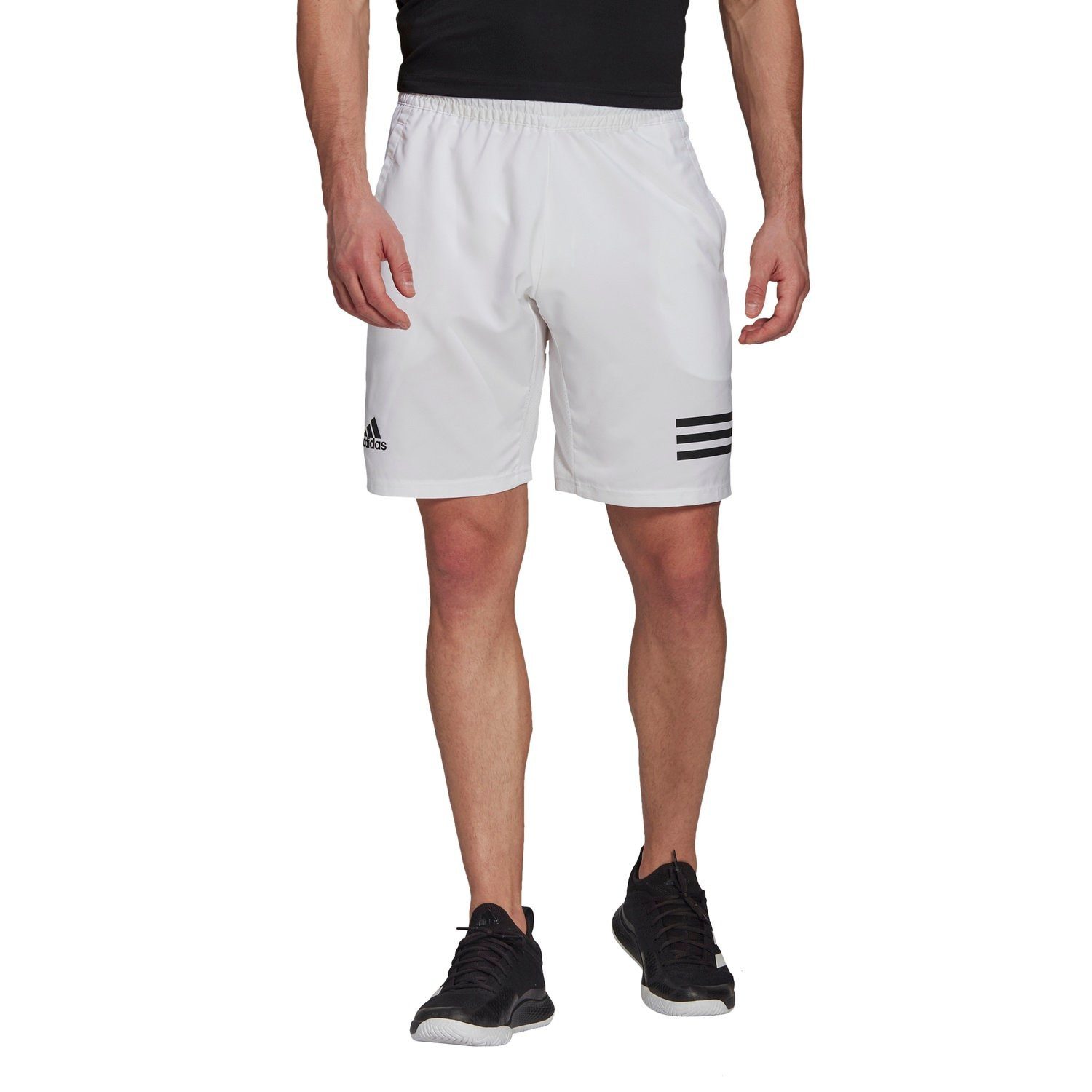 Shorts Tennishose Club 3-Streifen kurz weiss Herren