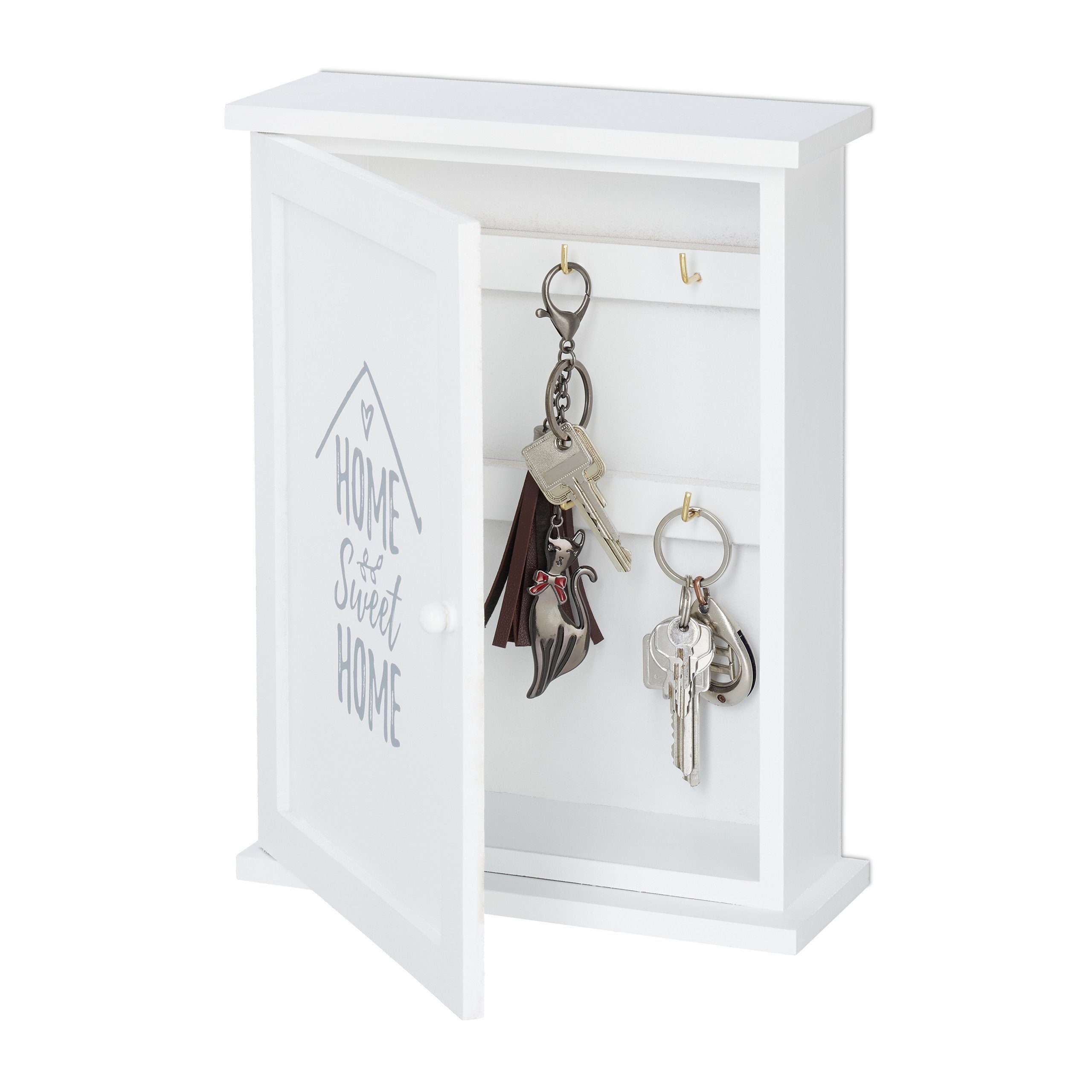 relaxdays Schlüsselkasten Holz mit Motiv, B günstig online kaufen