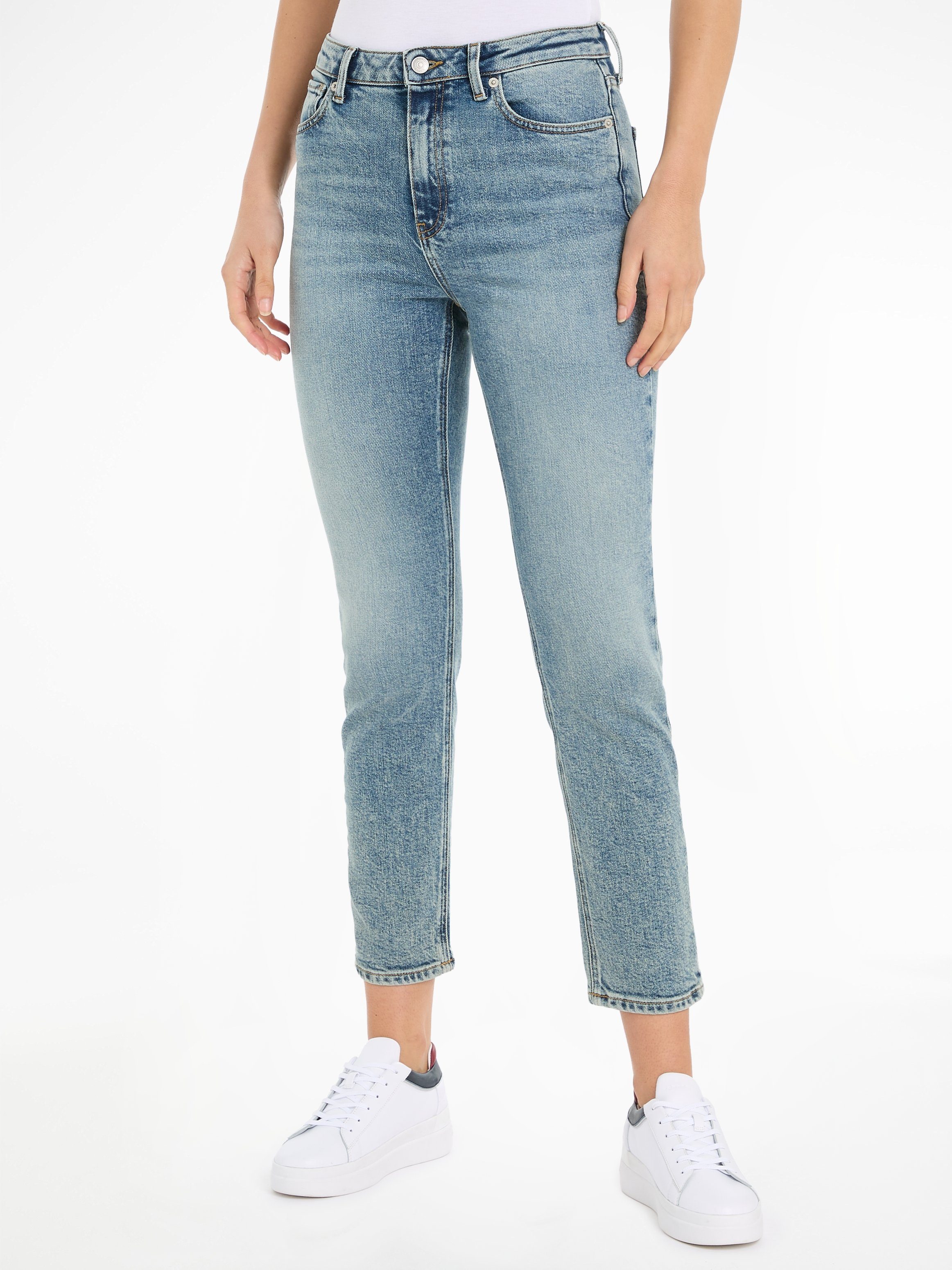 Tommy Hilfiger Slim-fit-Jeans mit Logotpatch