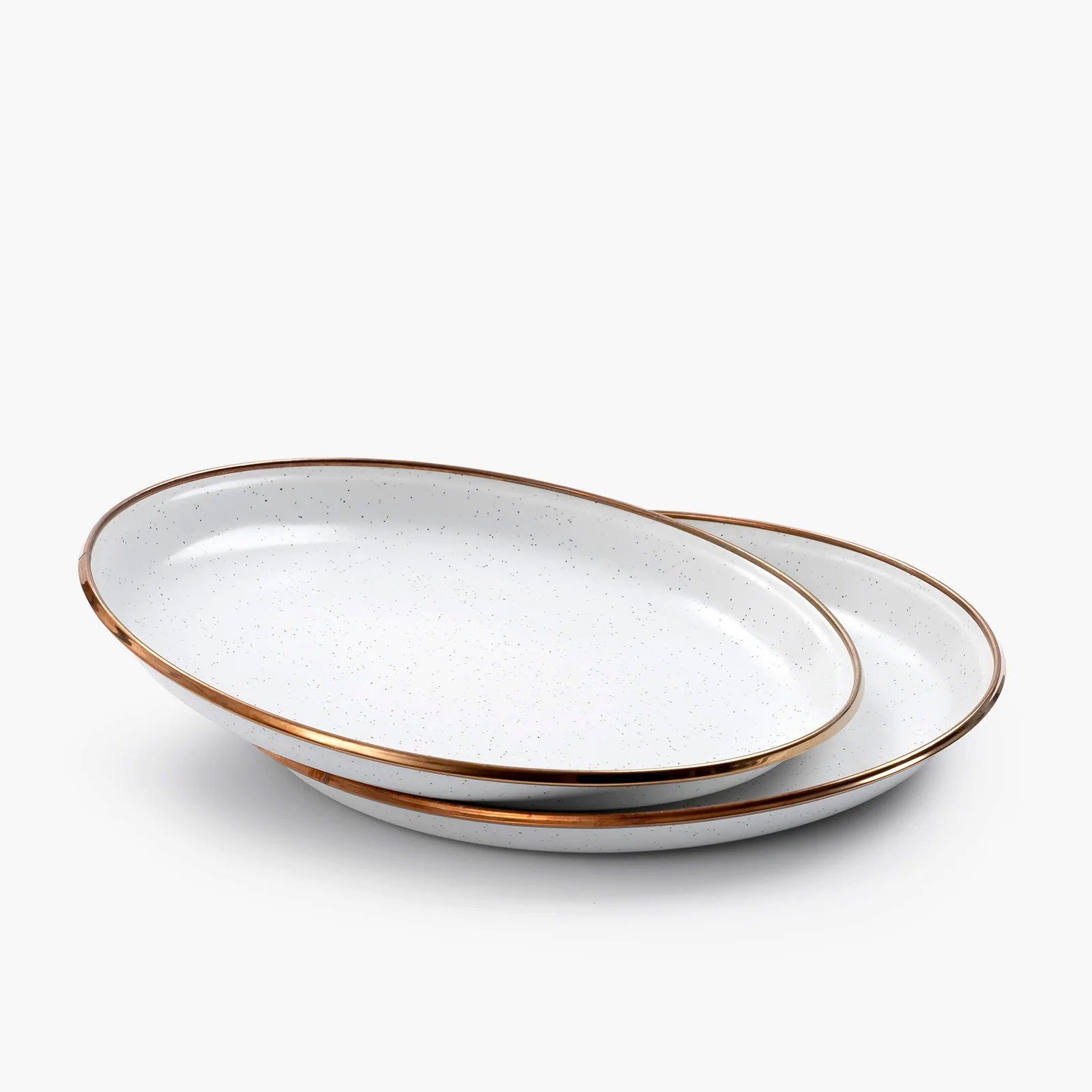 Geschirr-Set Emaille Teller Set Klein Retro Camping Geschirr