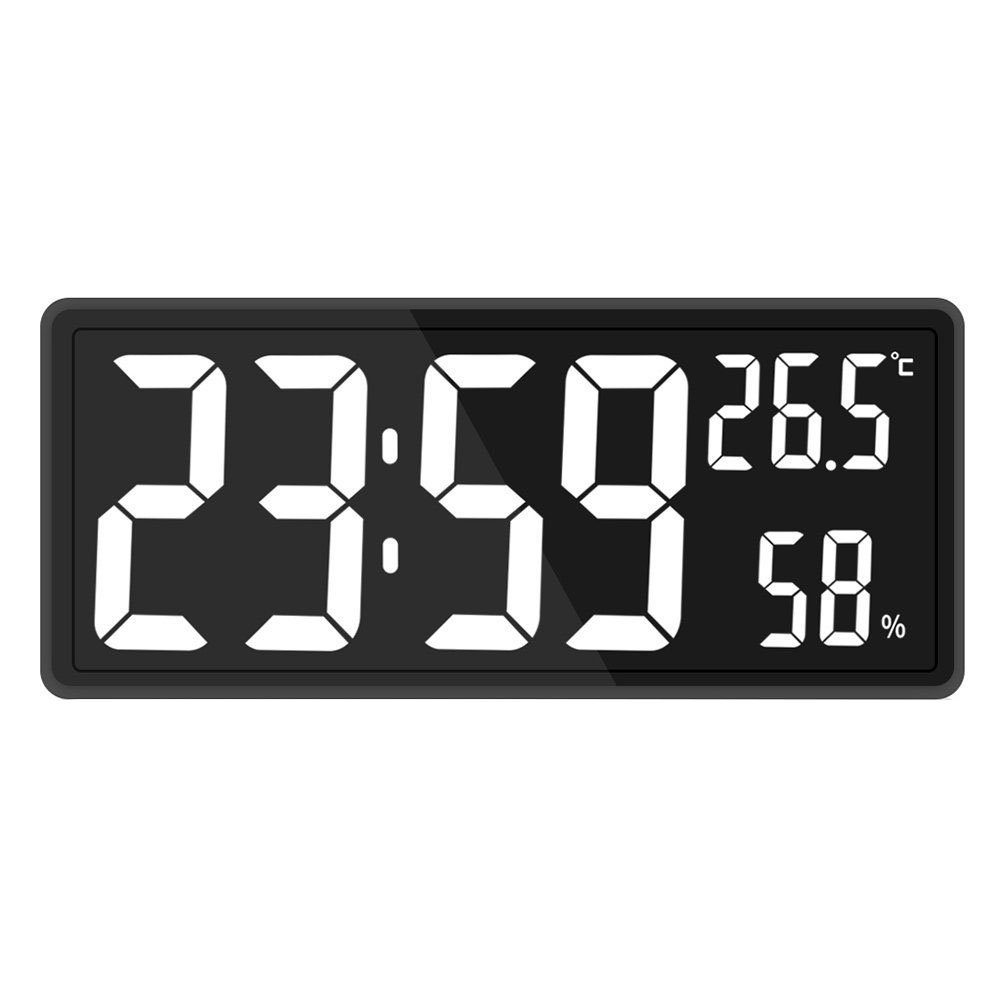 Groß mit Digitale Tapferer Uhrzeit/Datum/Temperatur LED-Display Wanduhr mit Ping Projektionswecker