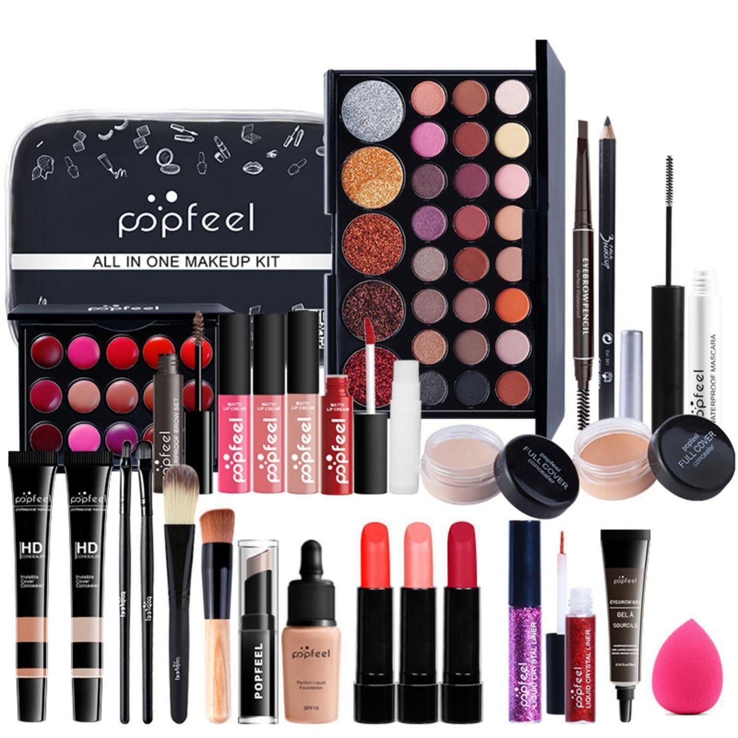 LuxusKollektion Schmink-Set Kosmetik Geschenkset Make-up Kit Schminkkoffer