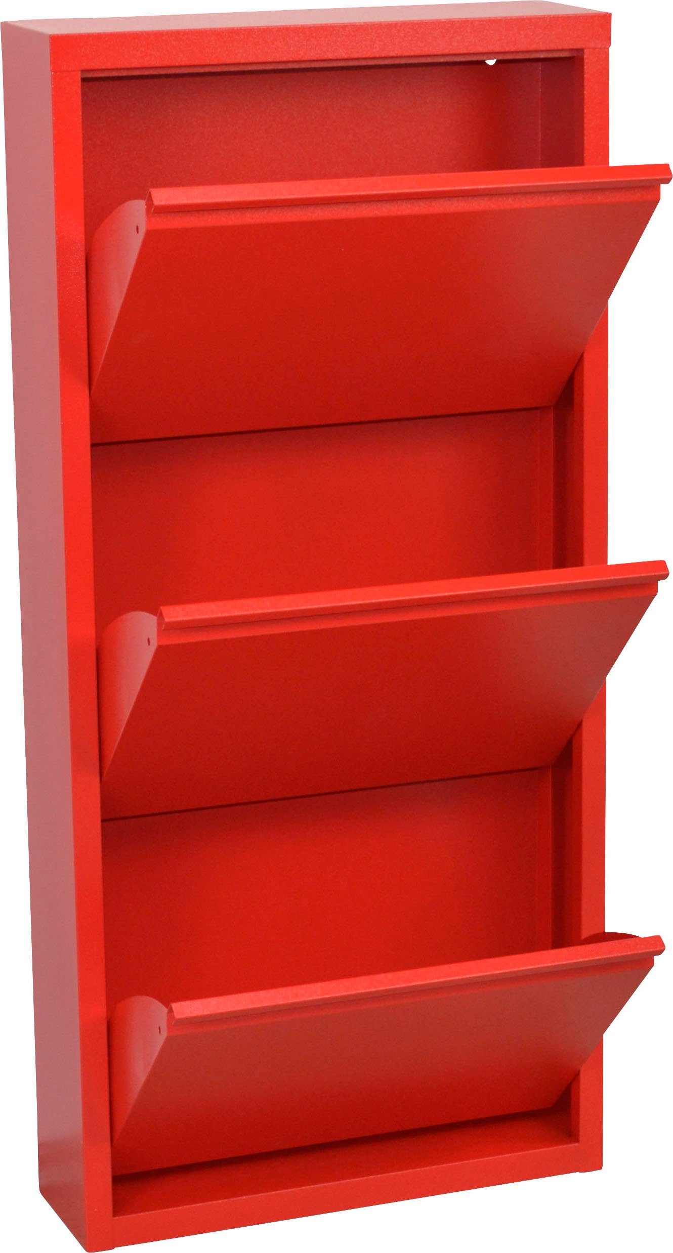 Schuhklappen, rot Melika cm 113,5 Höhe INOSIGN aus | Metall, rot 3 Schuhschrank
