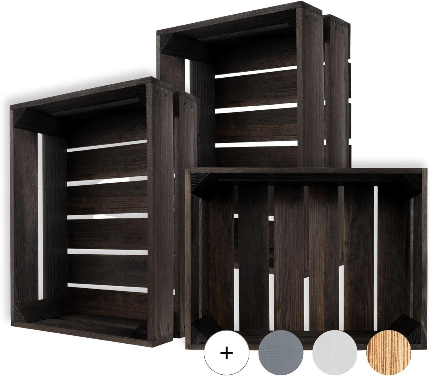 Creative Deco Holzkiste 3x Weinkisten Set günstig online kaufen