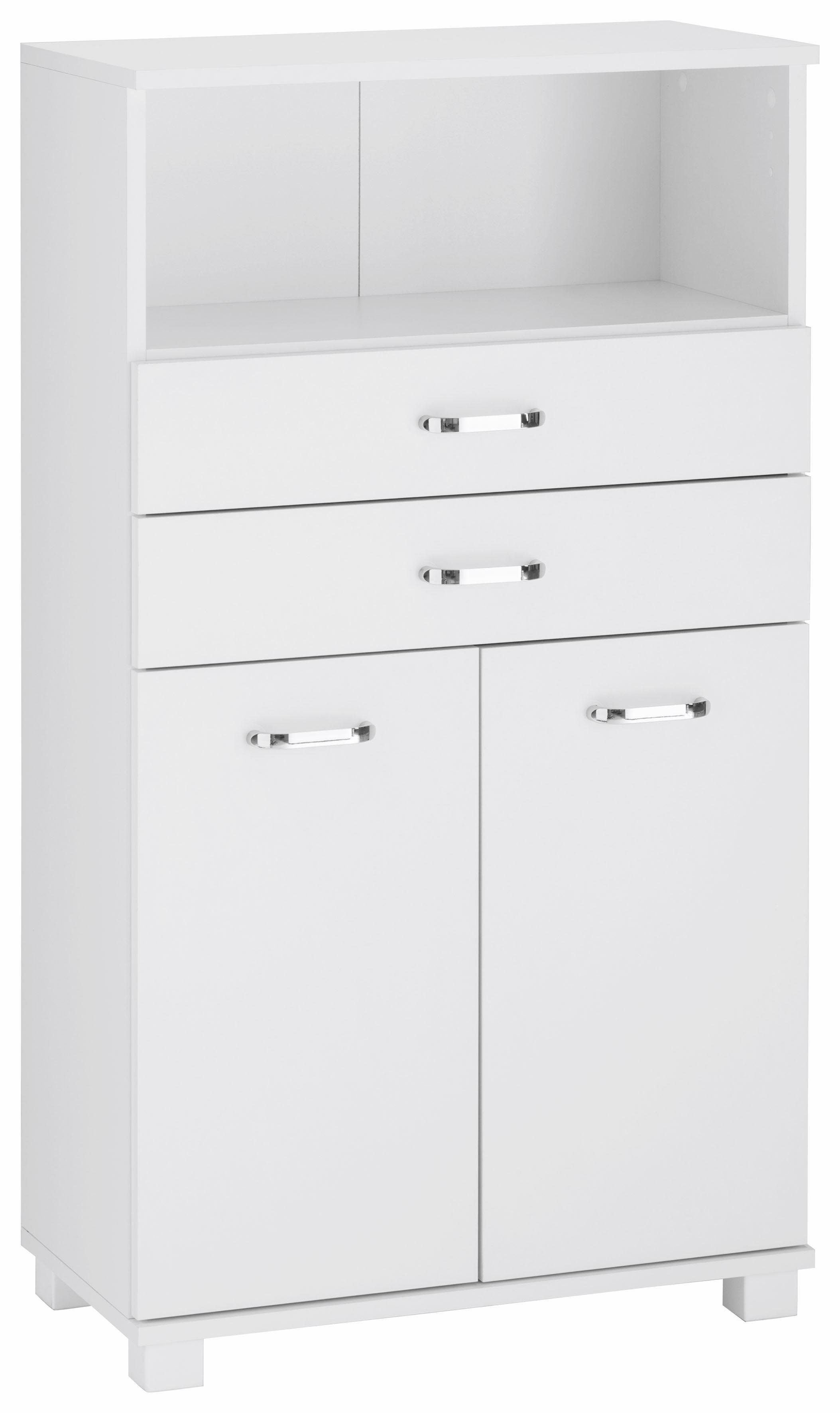 Schildmeyer Midischrank Colli Breite 60 cm, Badezimmerschrank mit Metallgriffen, Ablageboden