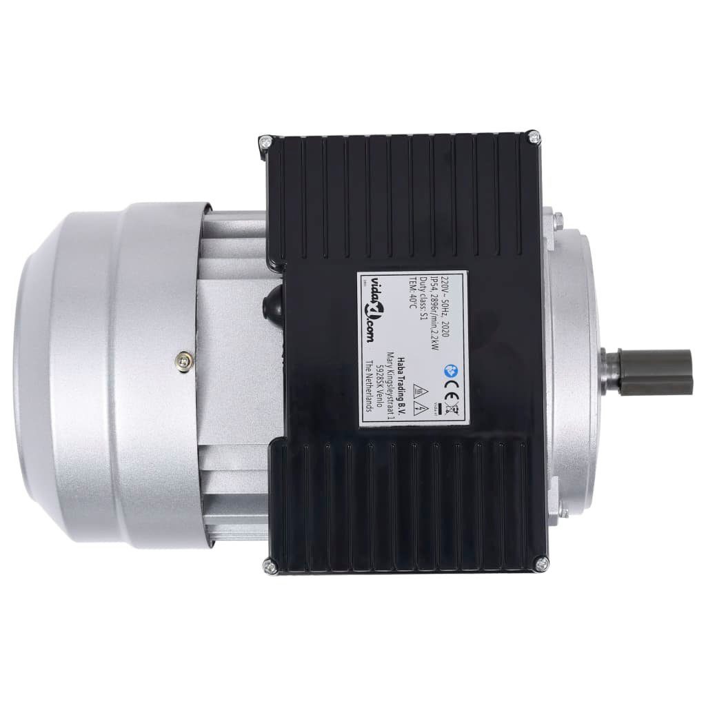 vidaXL Rollomotor Einphasen-Elektromotor Aluminium 2,2 kW 3 PS 2-polig 2800 U/min, (1 St)