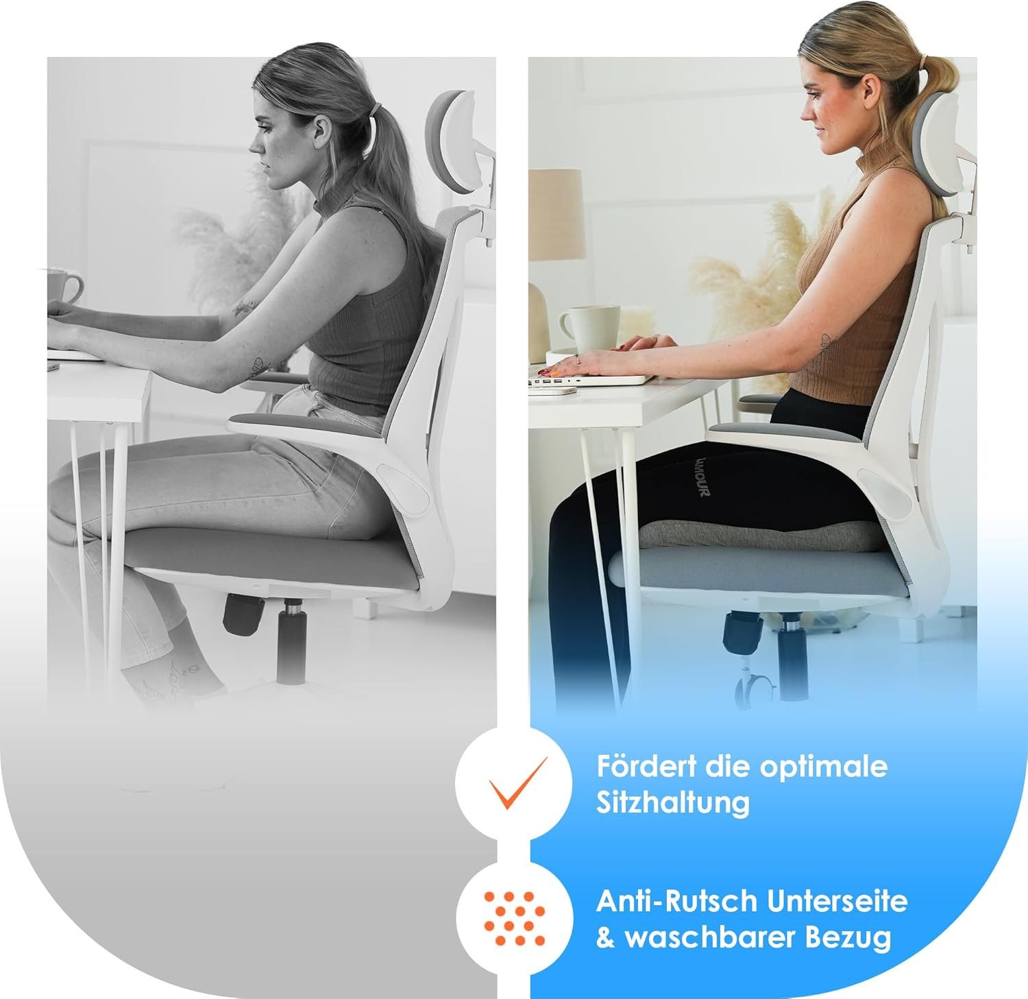 DYNMC you Sitzkissen Stuhl – Ergonomisches Keilkissen Rücken – Von Experten günstig online kaufen