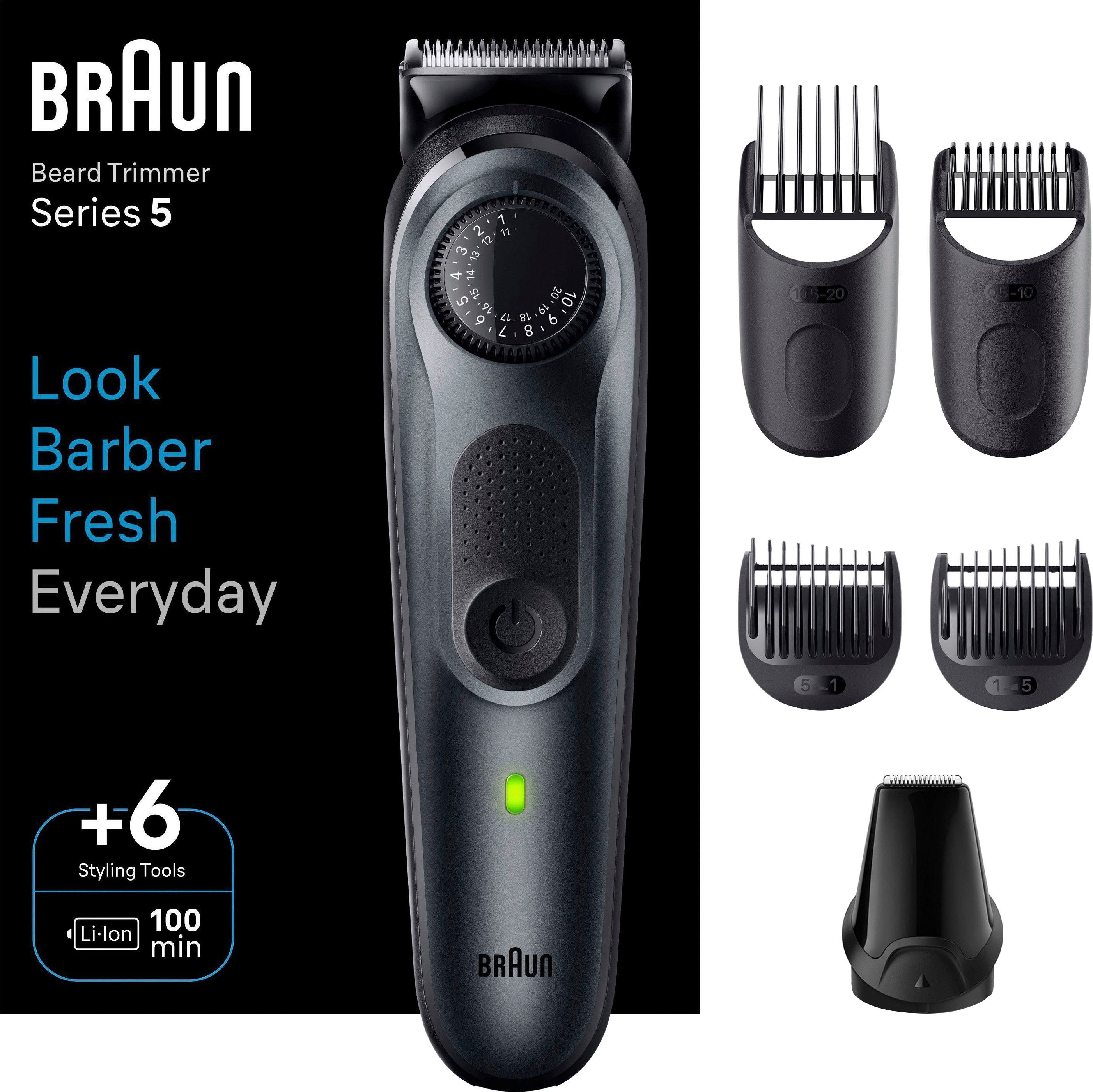 Braun Haarschneider Barttrimmer BT5450, 40 Einstellungen, Wasserdicht | Haarschneider