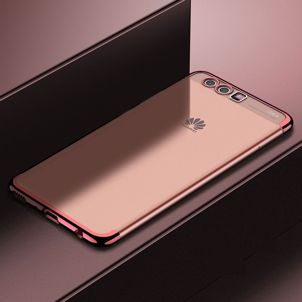 König Design Handyhülle Huawei P10, Huawei P10 Handyhülle Backcover Rosa