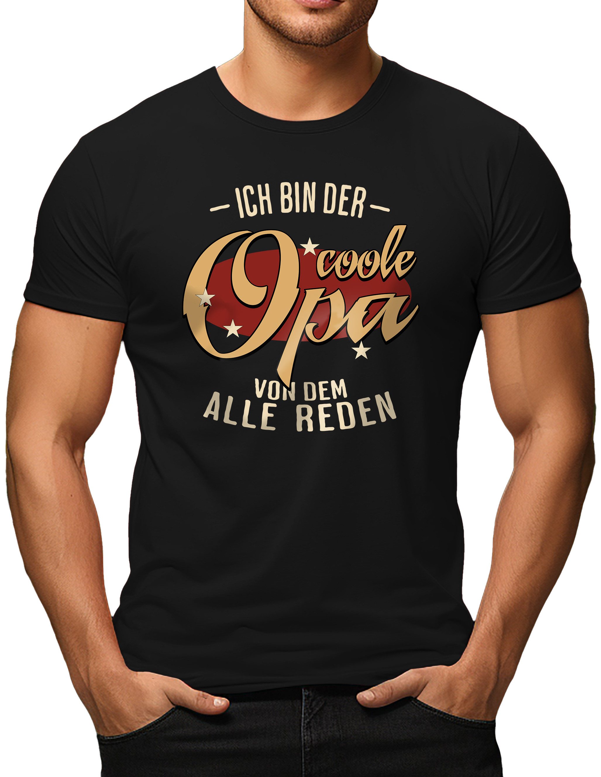 RAHMENLOS® T-Shirt für lässige Opas: Ich bin der coole Opa, von dem alle reden