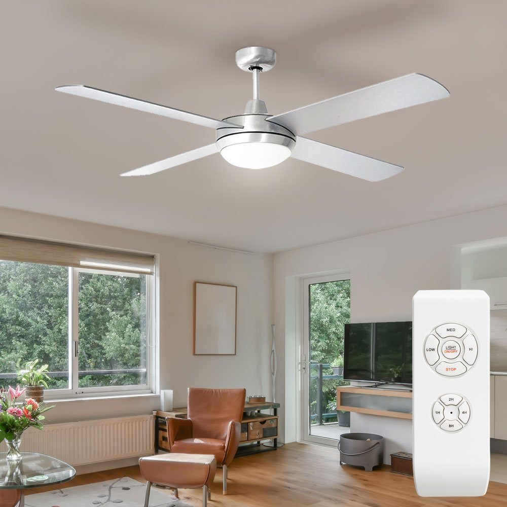 Decken FERNBEDIENUNG Weiß LED Ventilator Deckenventilator, etc-shop Luft Tages-Licht Timer