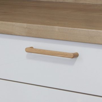 ekengriep Möbelgriff 255, Holzgriff aus Eiche für Küche, IKEA Schrank, Schubladen usw.