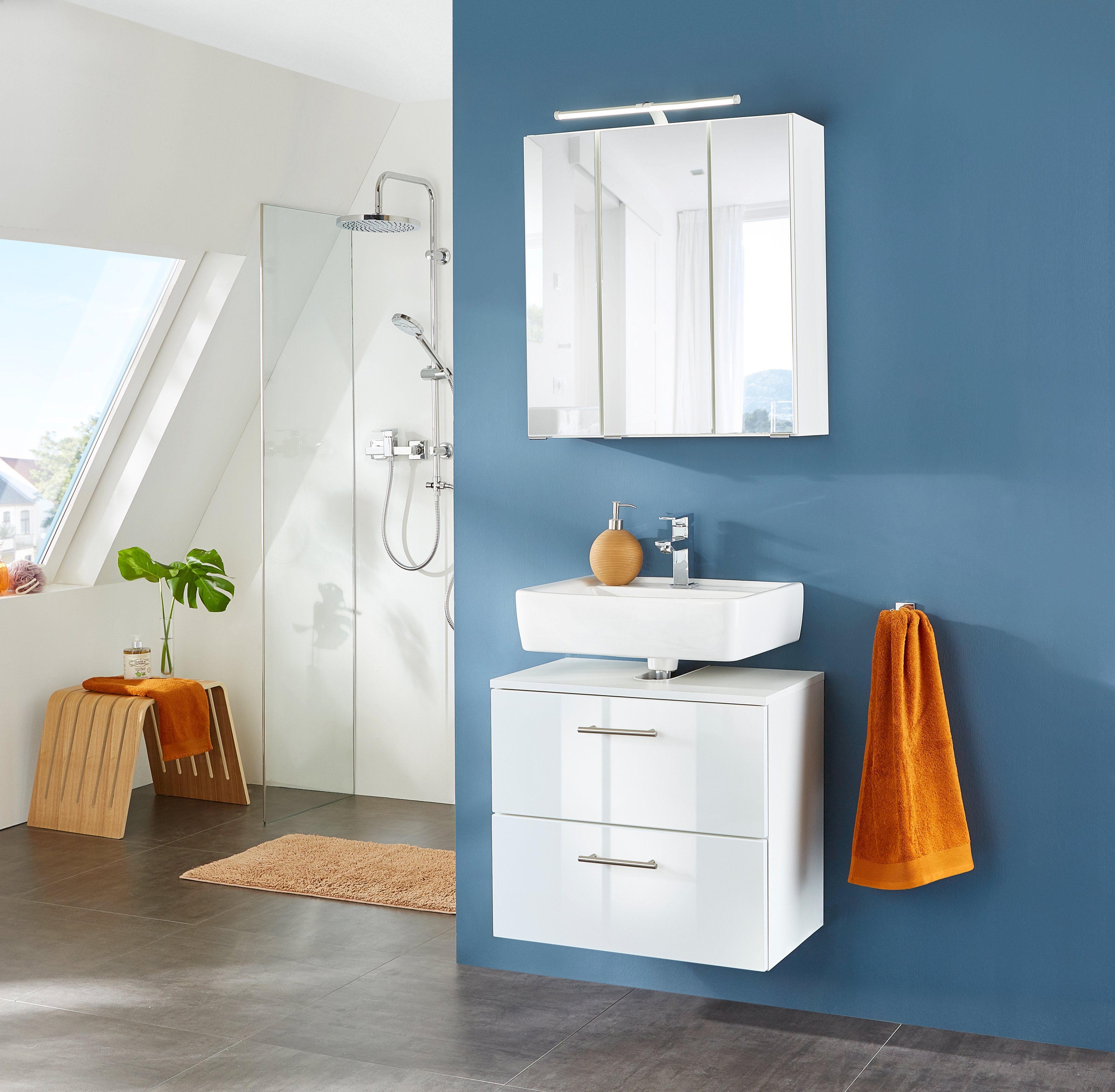 welltime Waschbeckenunterschrank Trento, verschiedene Ausführungen und Farb günstig online kaufen