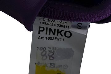 PINKO Shirttop Pinko Damen Vintage Top Bluse Seide Gr. S Lila Neu