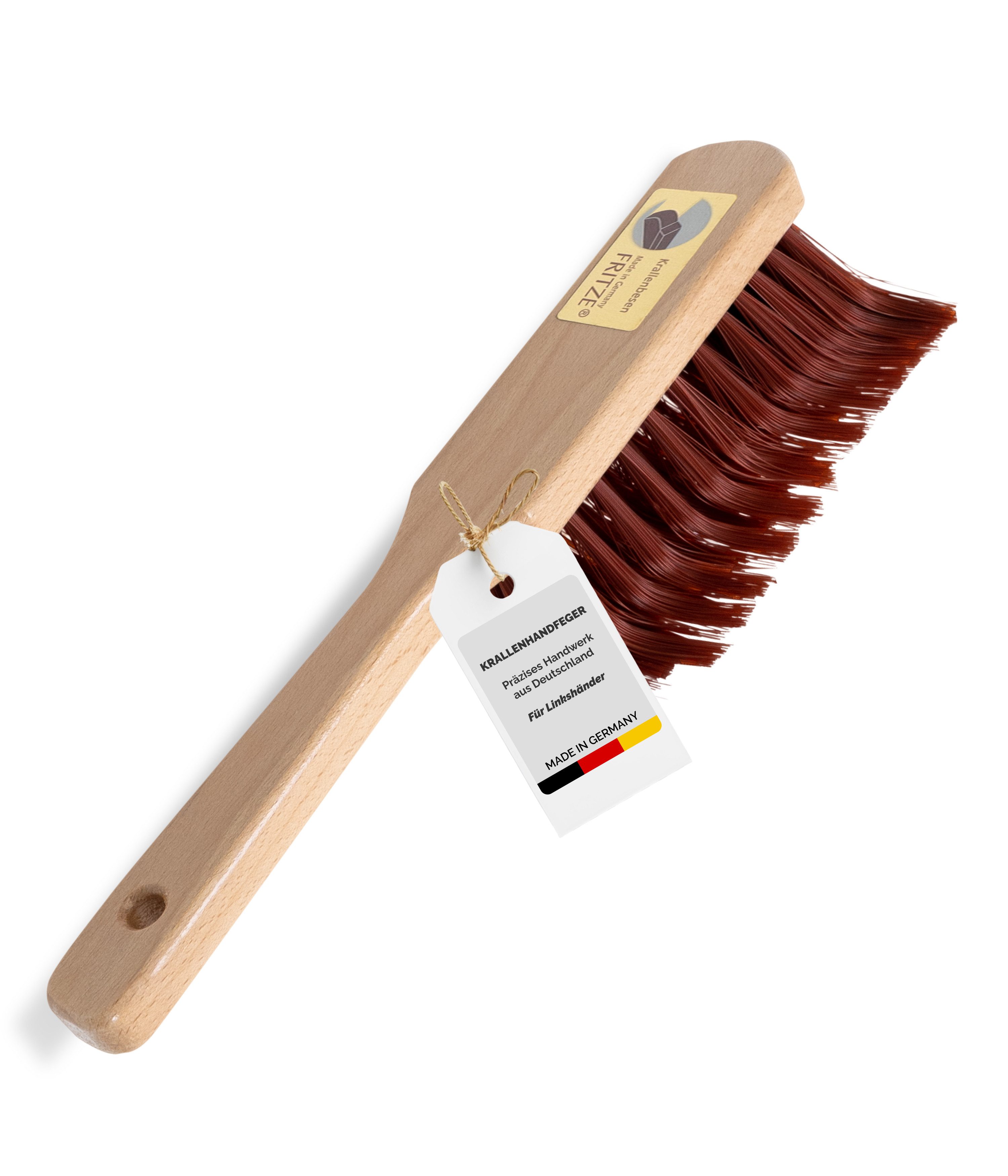 Fritze® Reinigungsbürste Krallenhandfeger - Kräftiger Handfeger für Innen- und Außenbereiche, Teppiche, alle Fußböden, Pflaster, (1-teilig), Mit dem "Kralleffekt"